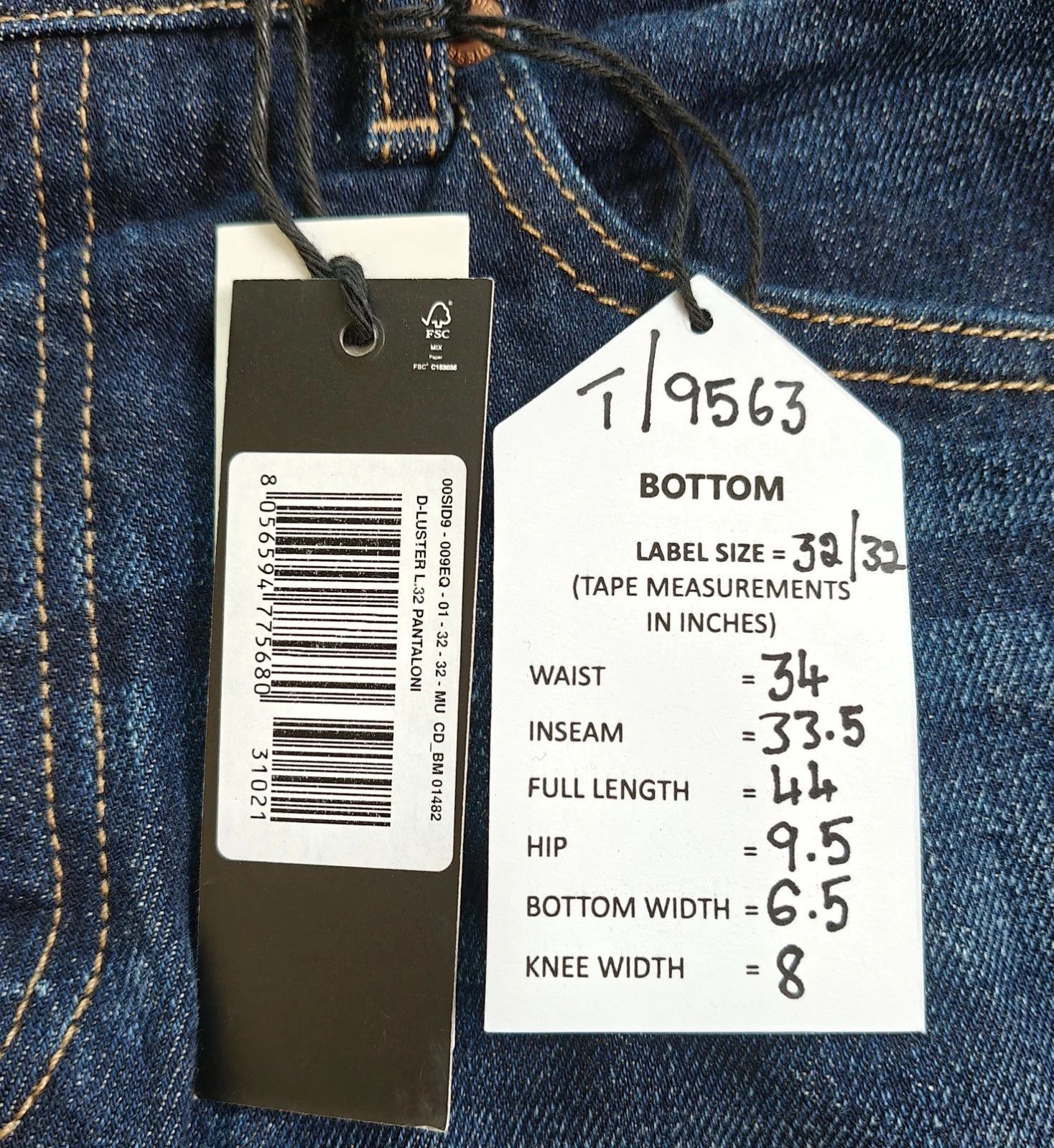 Diesel Diesel D-LUSTER L.32 MENS JEANS T/9563 Size US 32 / EU 48 - 6 Thumbnail