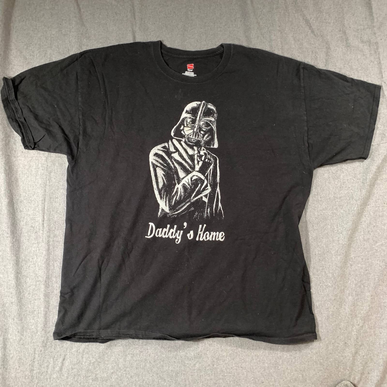 Hanes Hanes Daddy's Home Shirt Adult Size 2XL Black Casual T Shirt Size US XXL / EU 58 / 5 - 1 Thumbnail