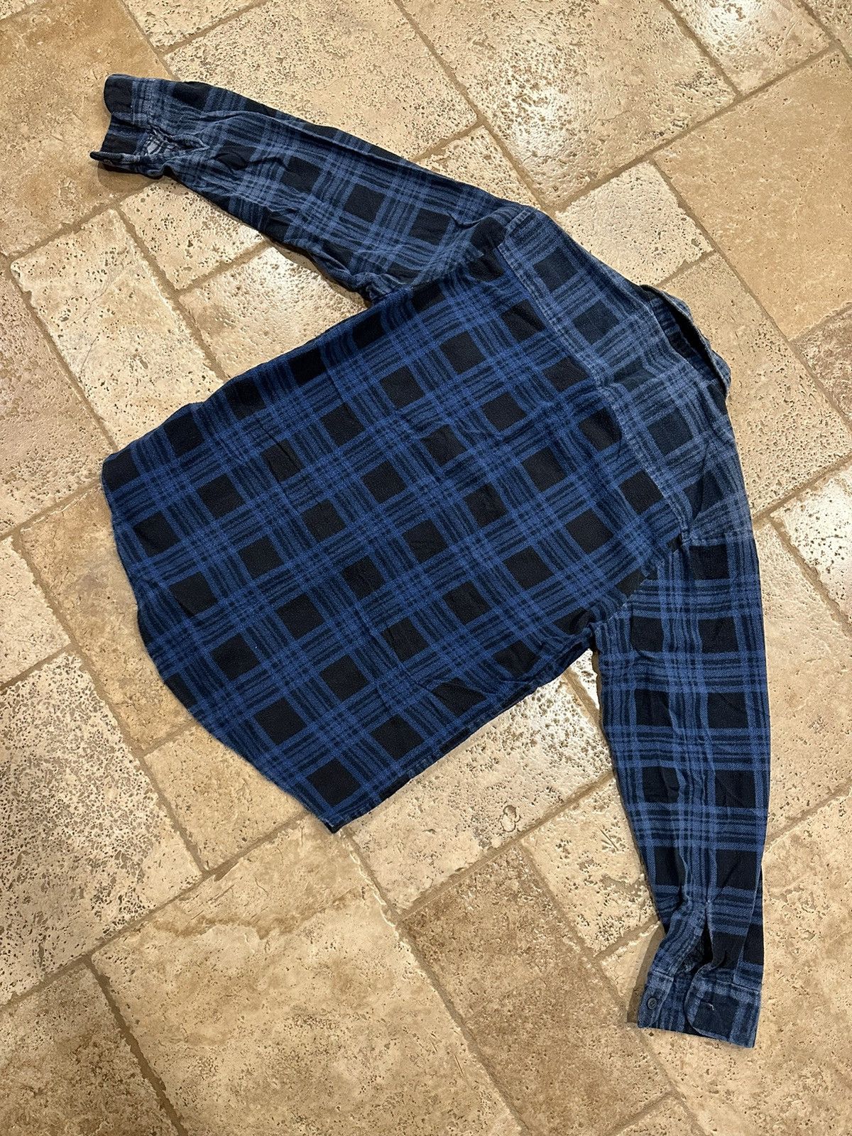 Flannel Vintage Repage Blue Black Flannel Button Up Shirt Size US M / EU 48-50 / 2 - 11 Thumbnail