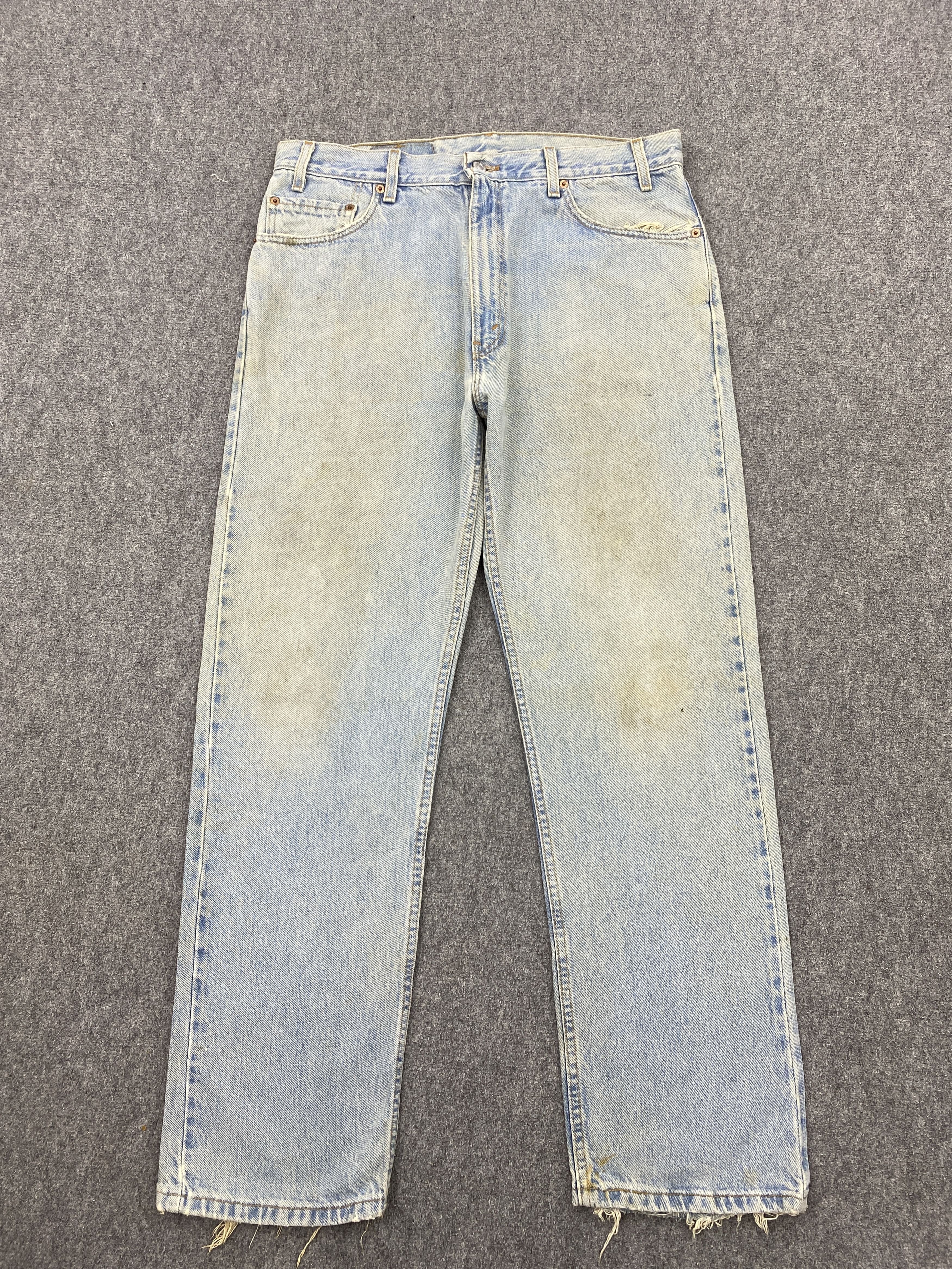Levi's × Vintage Vintage 90s Levi's 505 Light Washed Denim Jeans Size US 35 - 1 Thumbnail