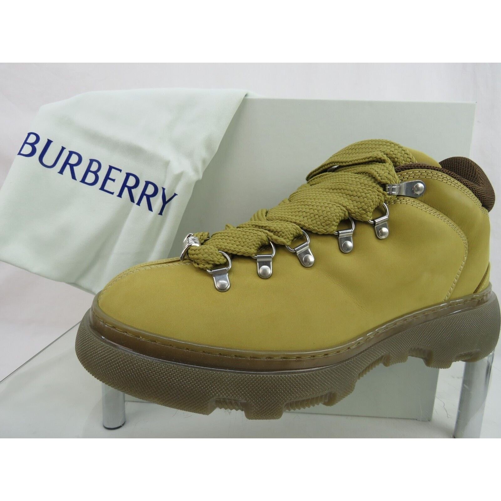 Burberry BURBERRY TREK BEIGE LEATHER LACE HIKING BOOTS 11.5 44.5 IT Size US 11.5 / EU 44-45 - 2 Thumbnail