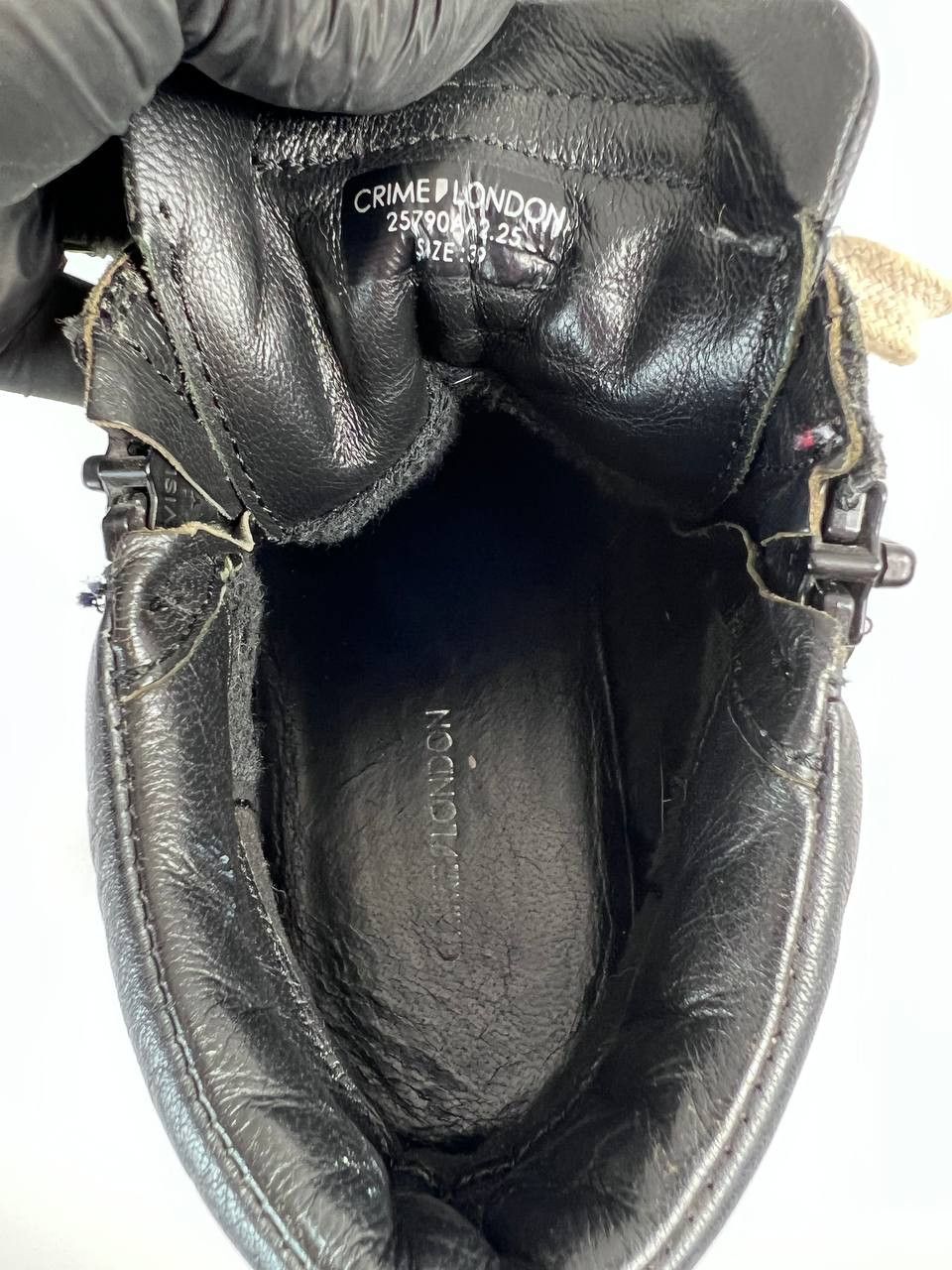 Crime London Crime London High Top Sneakers Leather Zip Womens Size 39 Size US 9 / IT 39 - 3 Thumbnail