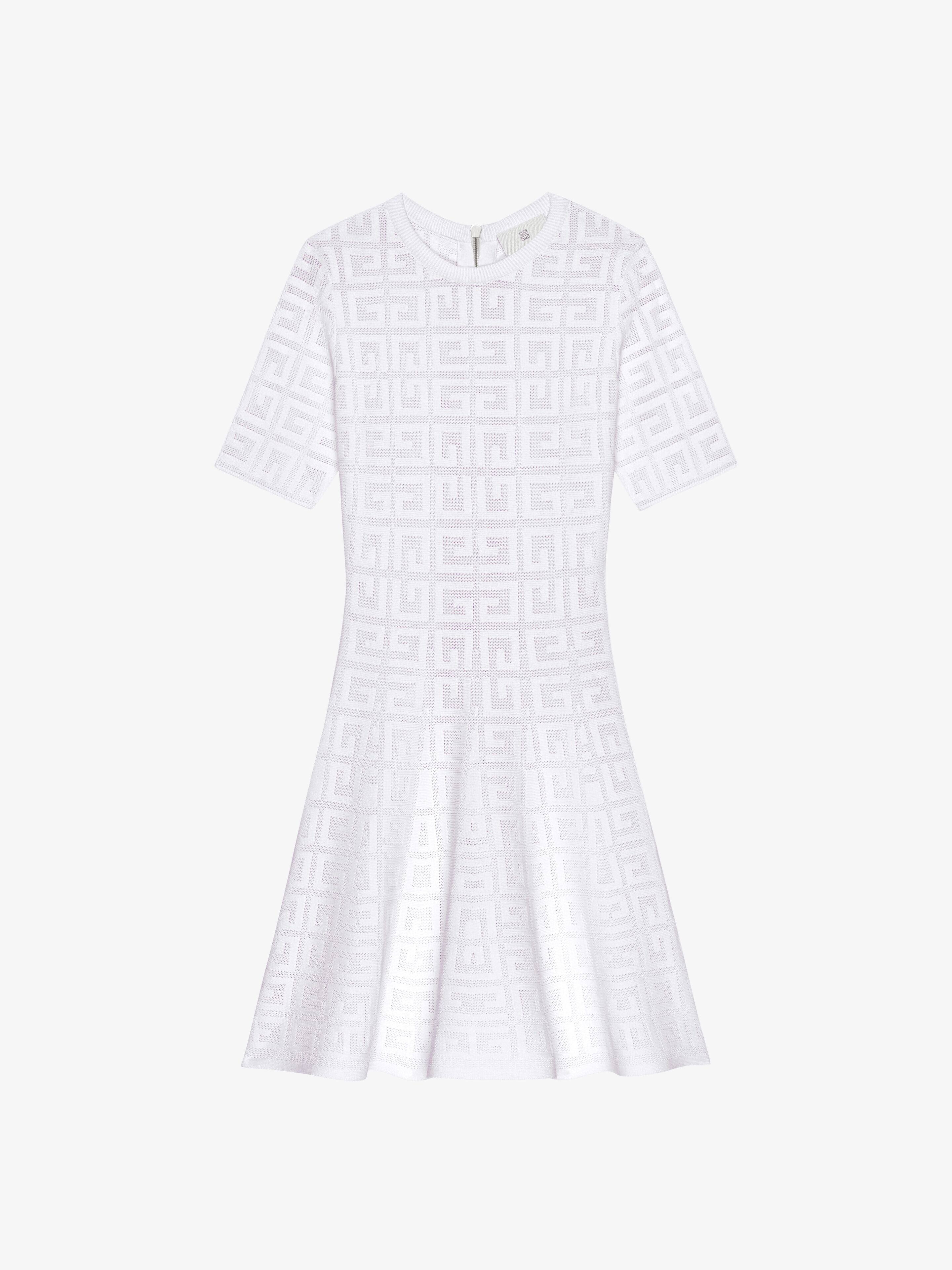 Givenchy o1srvl11e0325 Dress In 4g Jacquard in White Size M / US 6-8 / IT 42-44 - 1 Thumbnail