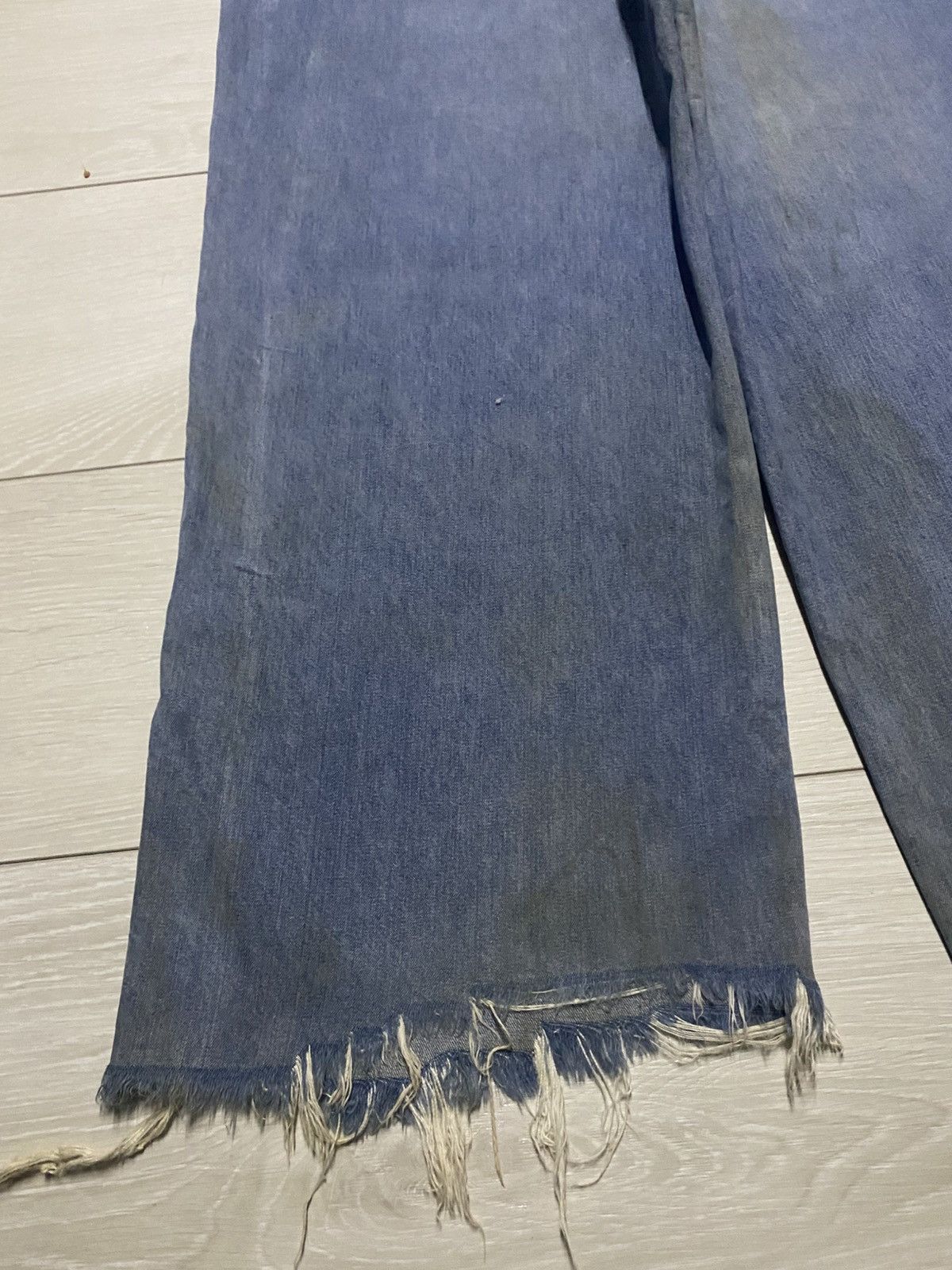 Global Work Vintage Global Worker Carpenter Grunge Frayer Baggy Pants Size US 32 / EU 48 - 9 Thumbnail