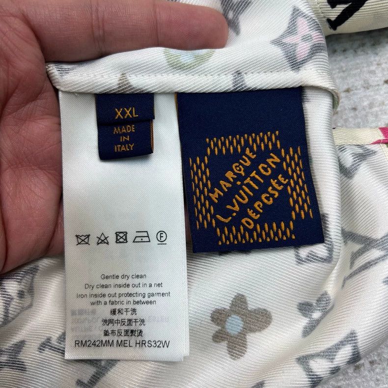 Louis Vuitton Louis Vuitton SS24 Logo Full Print Single Breasted Silk Sho Size US XXL / EU 58 / 5 - 5 Thumbnail