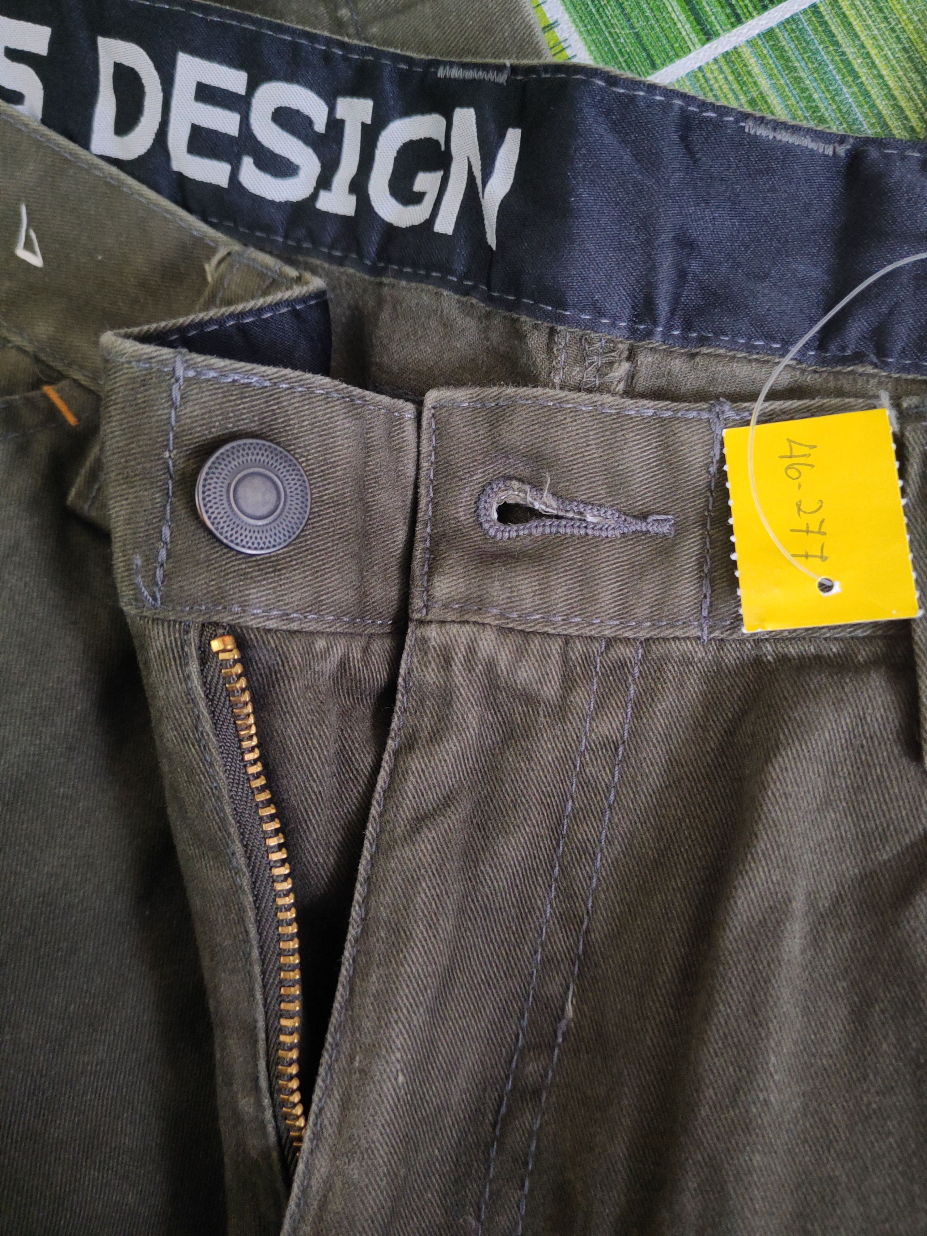 Japanese Brand DL TS Design Dark Olive Multipocket Cargo Pants #46-277T Size US 33 - 18 Thumbnail