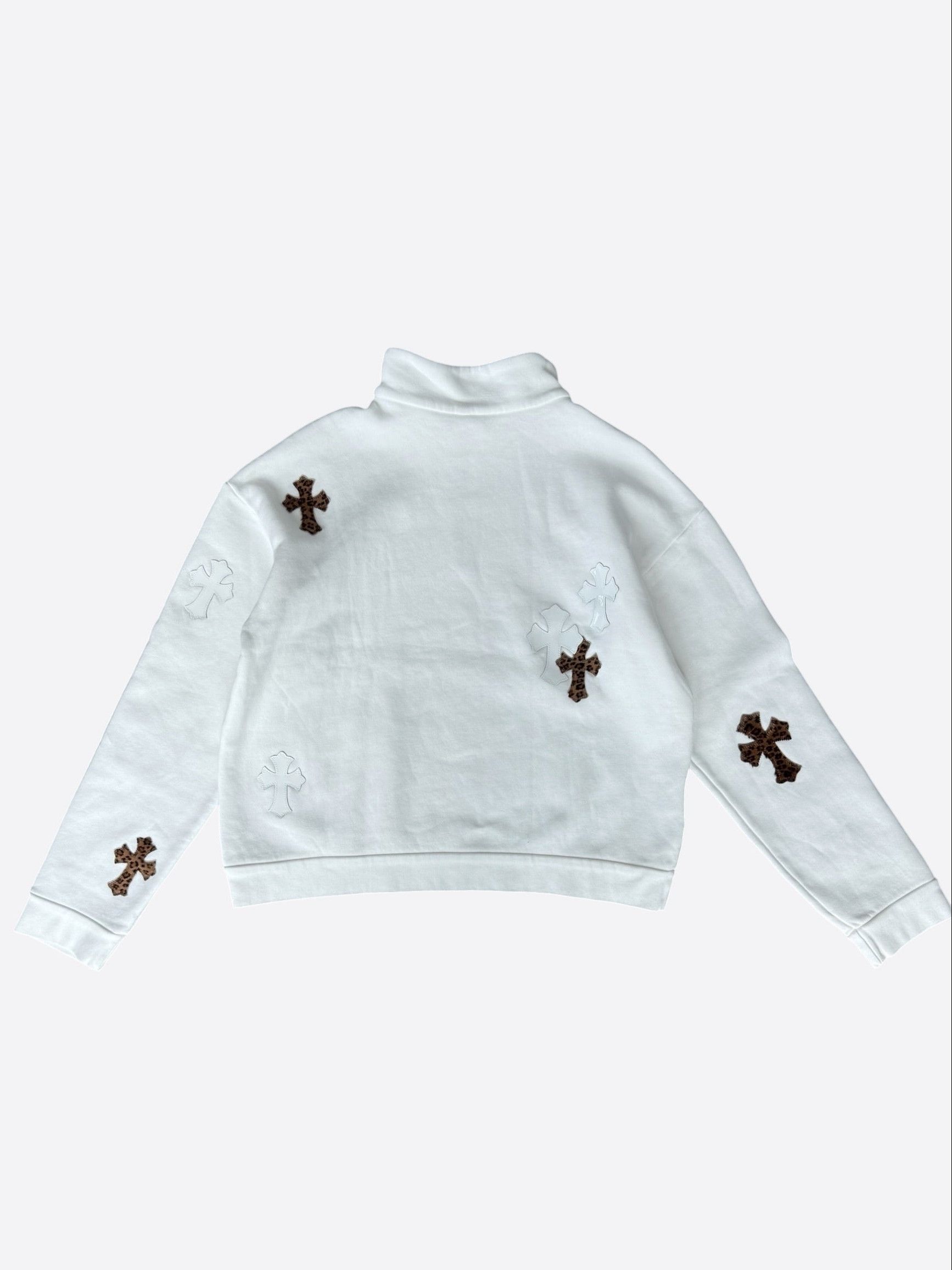 Chrome Hearts Chrome Hearts Leopard Cross Patch Quarter Zip Sweater Size US L / EU 52-54 / 3 - 2 Thumbnail