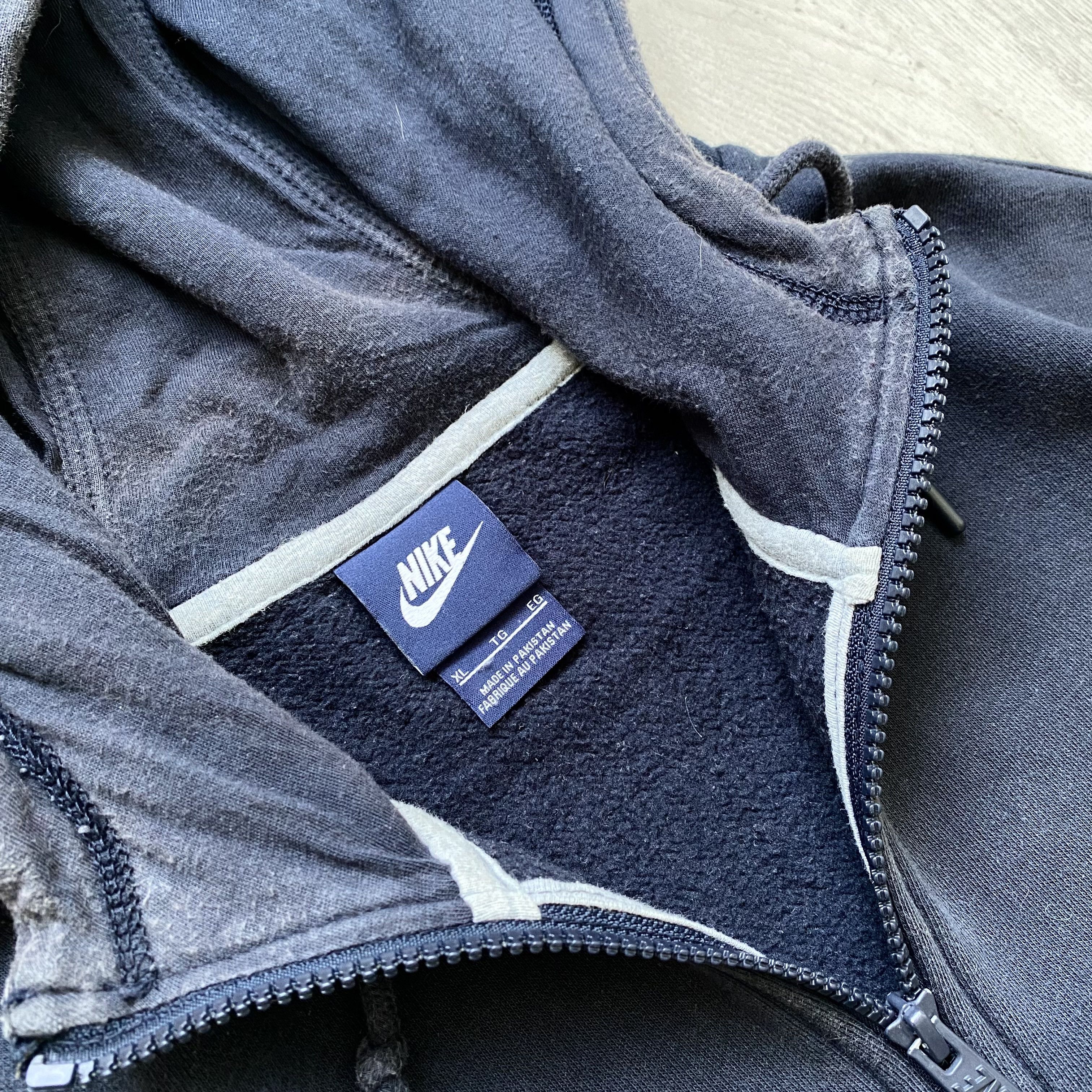 Nike 🦏 Faded Nike Zip up Hoodie Vintage style Skater Surfing Size US XL / EU 56 / 4 - 9 Thumbnail