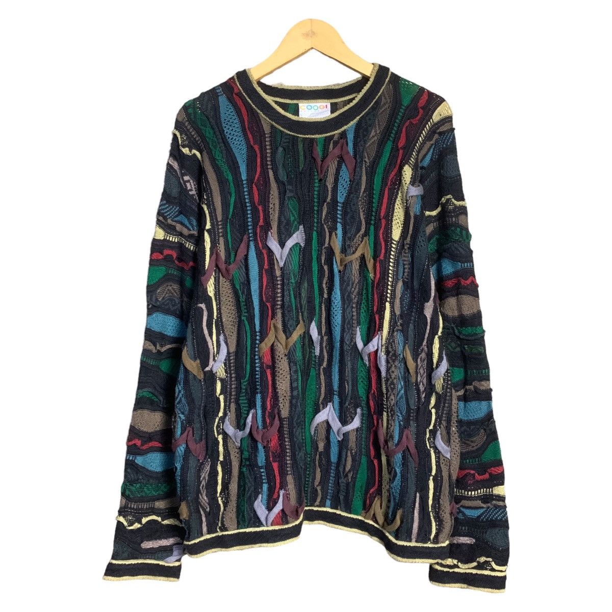 image of Coogi 3D Cable Knit Sweaters, Men's (Size Large)