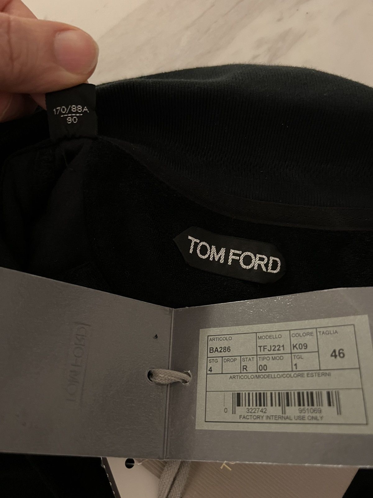 Tom Ford TOM FORD Cotton-Blend Terry Polo Shirt Size 46 Black Size US S / EU 44-46 / 1 - 13 Thumbnail