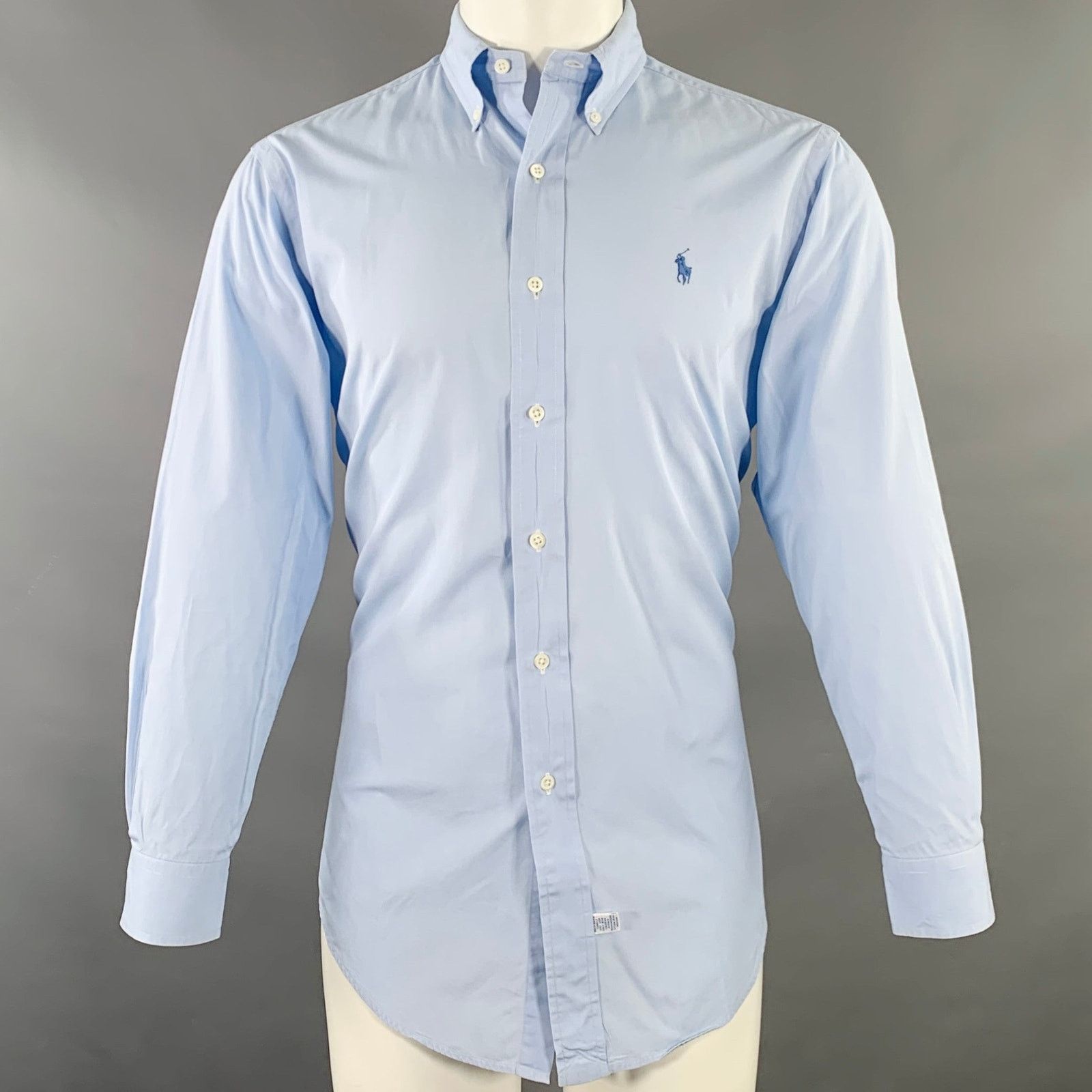 Ralph Lauren RALPH LAUREN Blue Cotton Button Down Collar Long Sleeve Size US M / EU 48-50 / 2 - 1 Thumbnail