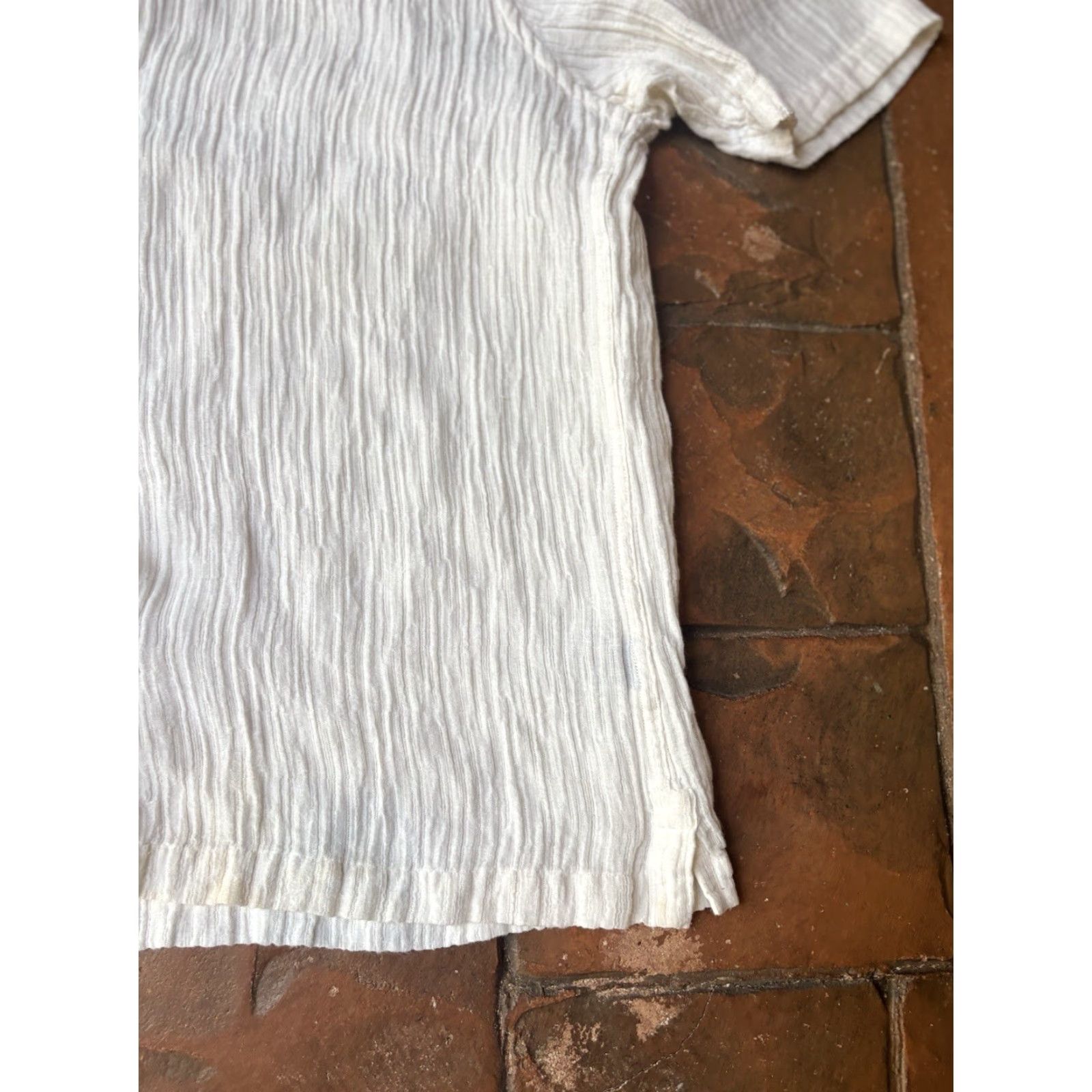 Vintage VINTAGE? No — Actually: Jhane Barnes Silk Linen Short Sleeve Button Shirt Men’s Large Size US L / EU 52-54 / 3 - 7 Thumbnail