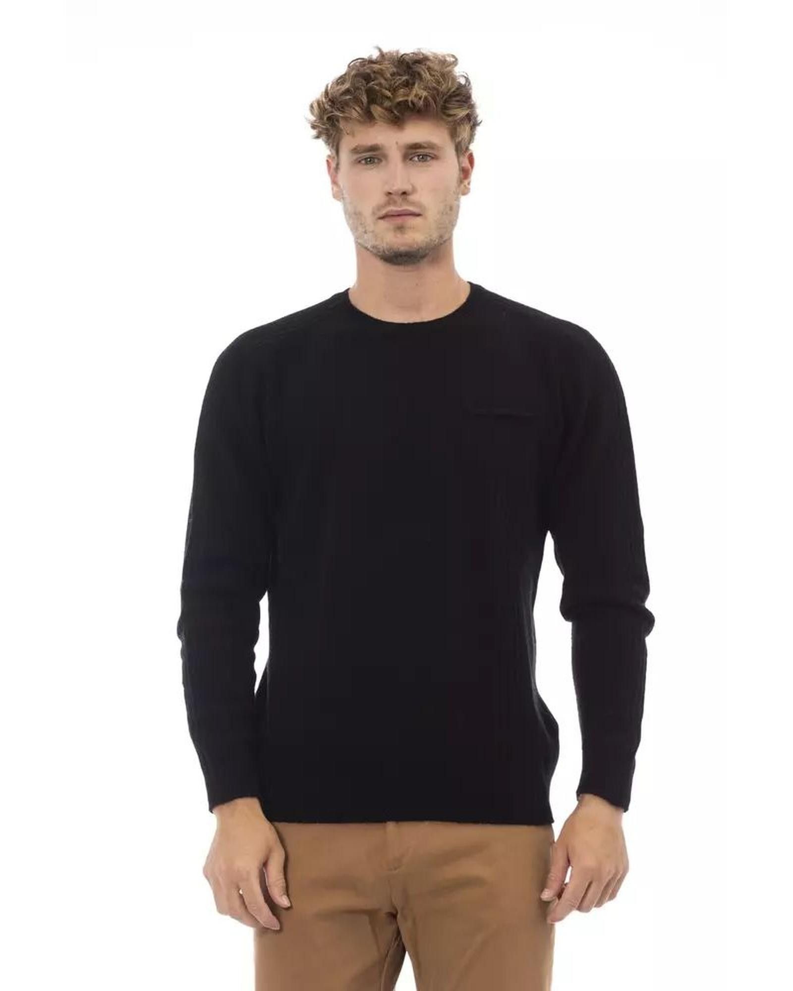 image of Alpha Studio Classic Sweater in Black, Men's (Size 2XL)