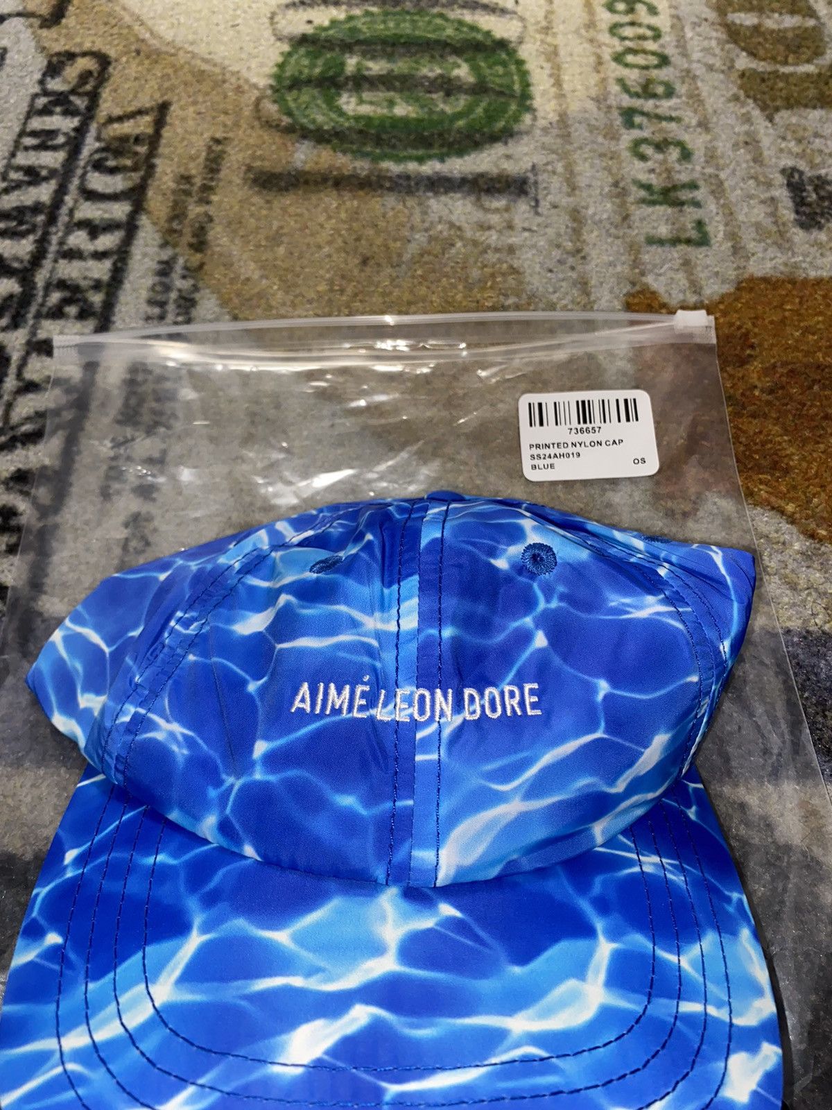 Aime Leon Dore Aime Leon Dore Aqua Print Nylon Hat Size ONE SIZE - 2 Thumbnail