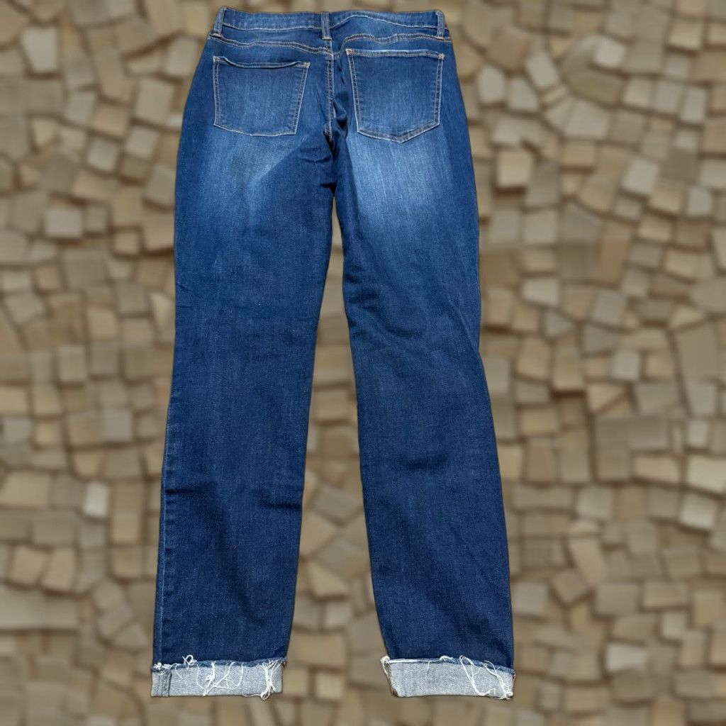 Vintage SO Jeans Women's 13/31W Blue Denim Distressed Super High Rise Jegging Jeans Womens Size 34" / US 12 / IT 48 - 1 Thumbnail