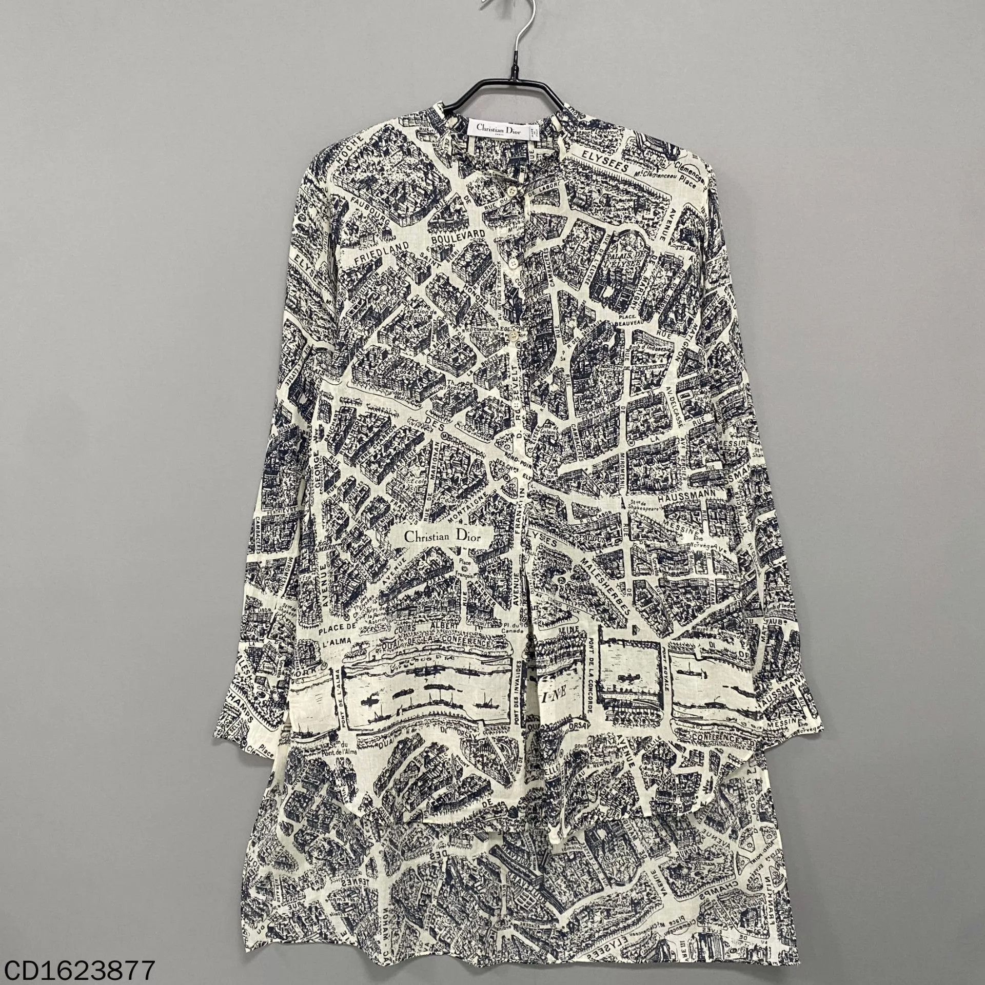 Dior Dior Paris Map Long Sleeve Dress 36 Size XS / US 0-2 / IT 36-38 - 1 Thumbnail