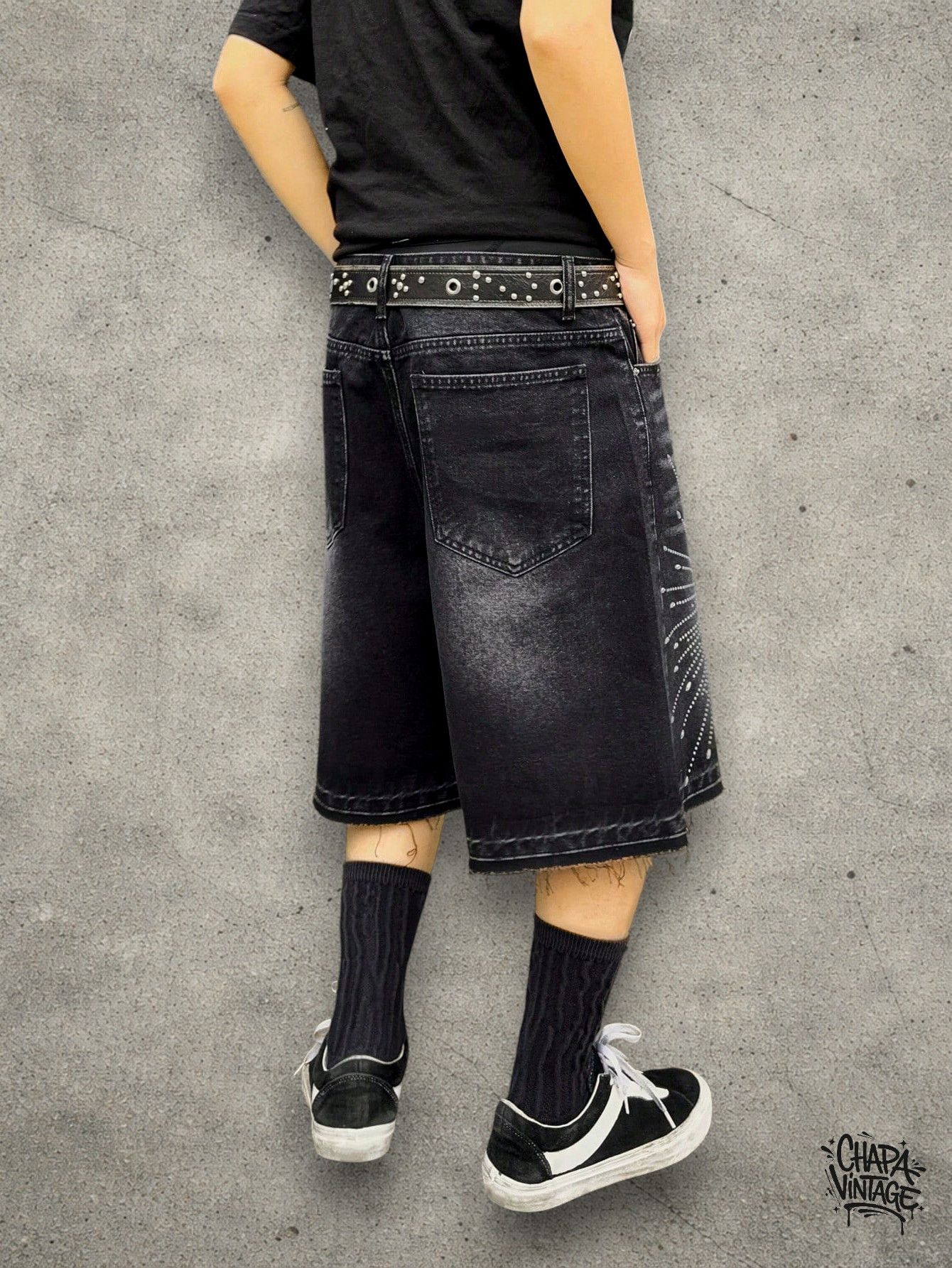 Vintage Washed gray shorts Size US 32 / EU 48 - 4 Thumbnail
