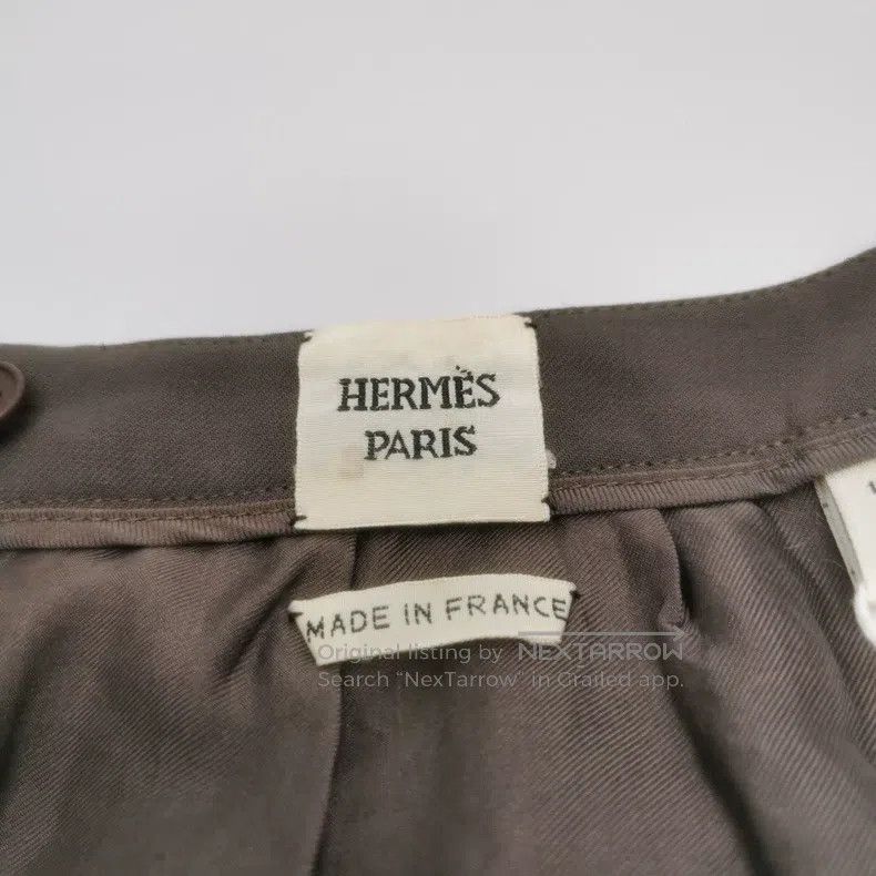 Hermes Hermes Coffee Brown Wool Skirt Size 27" / US 4 / IT 40 - 4 Thumbnail