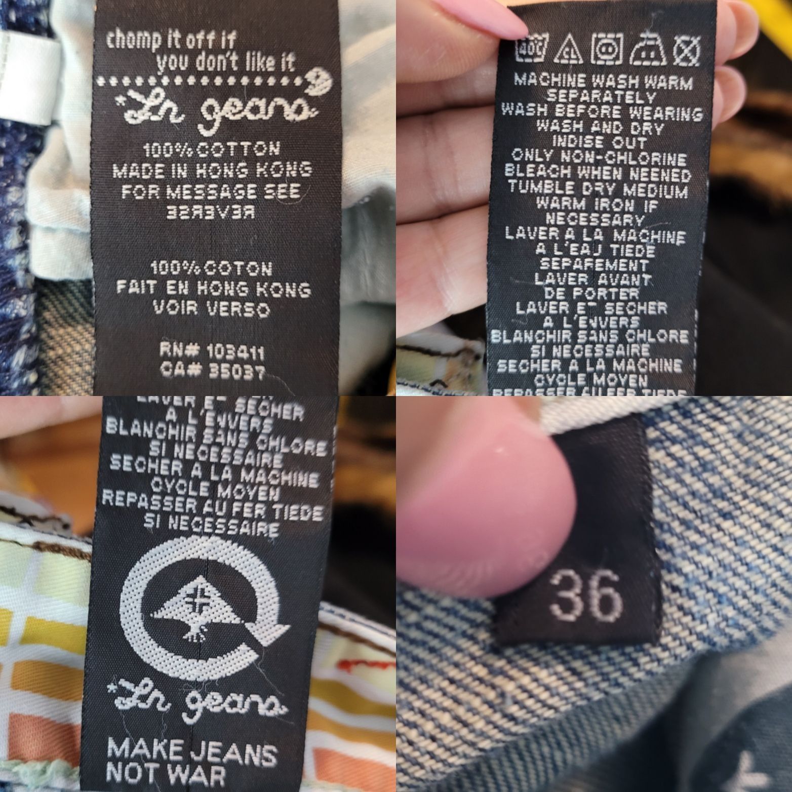 LRG Vintag High Waisted Sea Bead Embroidered Jeans 36 Blue Denim Size 36" / US 14 / IT 50 - 3 Thumbnail