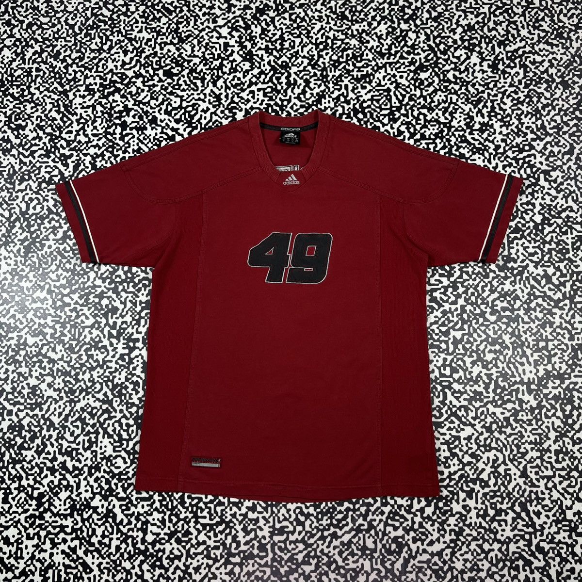 Adidas Vintage Y2K Adidas 49 Logo Retro Rugby Style Sport T-shirt Size US S / EU 44-46 / 1 - 1 Thumbnail