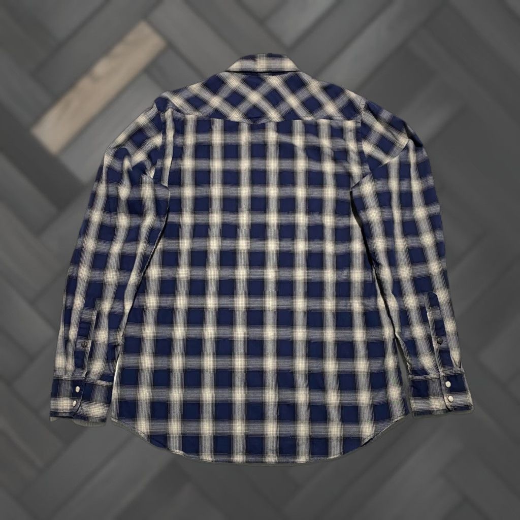 American Eagle Outfitters VINTAGE American Eagle Shirt Mens M Blue Plaid Pearl Snap Casual Western Cowboy Size US M / EU 48-50 / 2 - 1 Thumbnail
