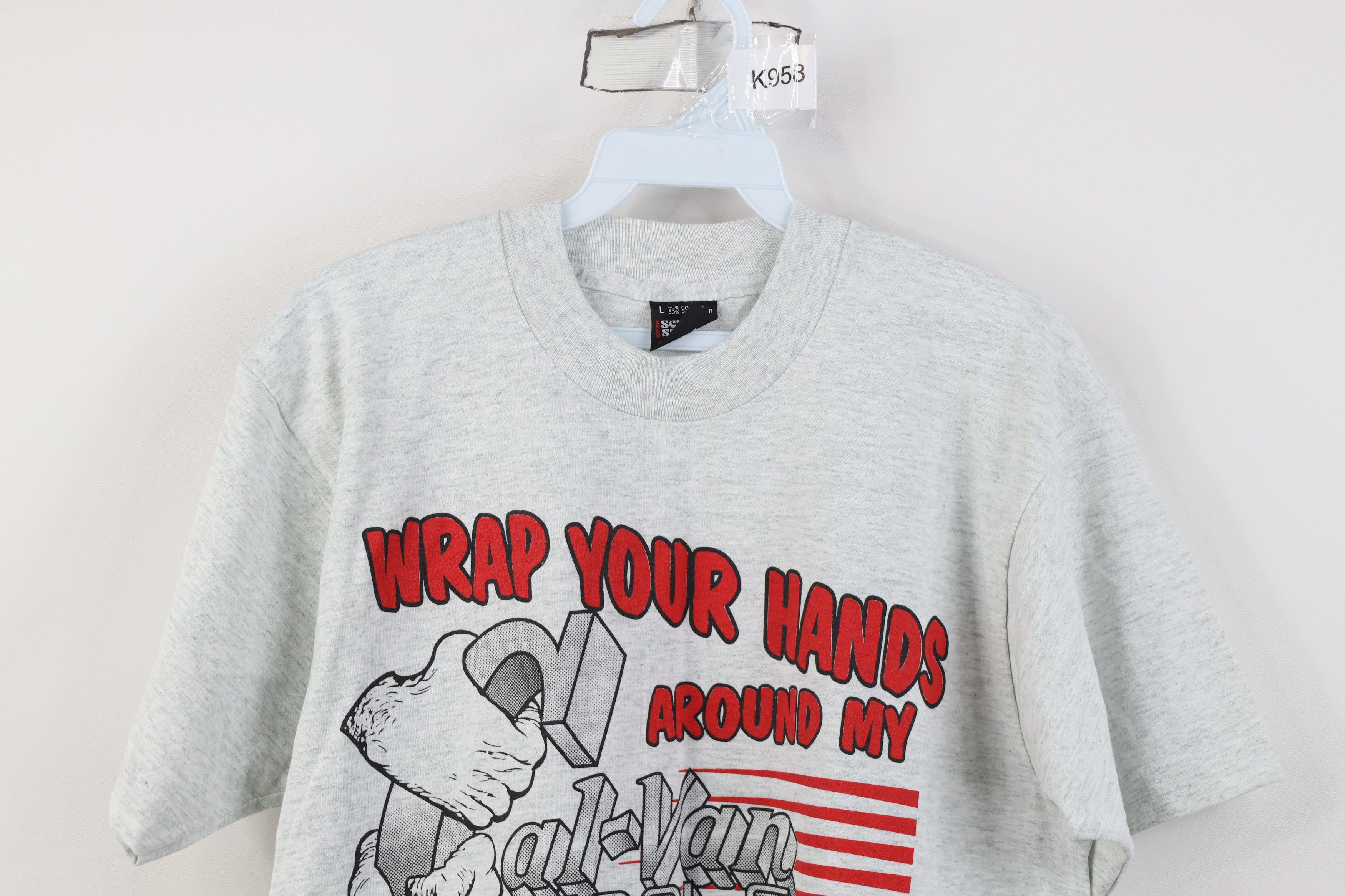 Vintage Vintage 90s Tools Wrap Your Hands T-Shirt Heather Gray USA Size US L / EU 52-54 / 3 - 2 Thumbnail