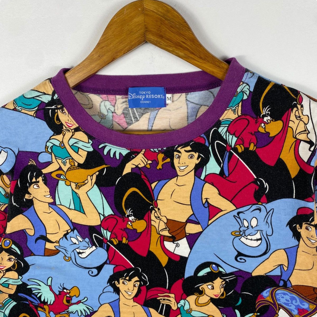 Disney Vintage 00's ALADDIN Fullprint Disney Cartoon Graphic Tee Size US M / EU 48-50 / 2 - 2 Thumbnail