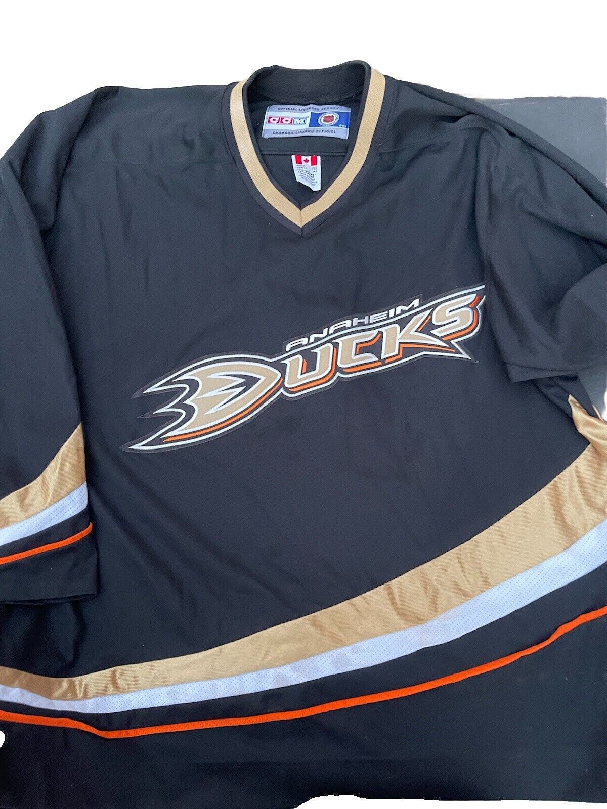 Nhl Jersey Anaheim Mighty Ducks, CCM Men's XXL Black, Gold