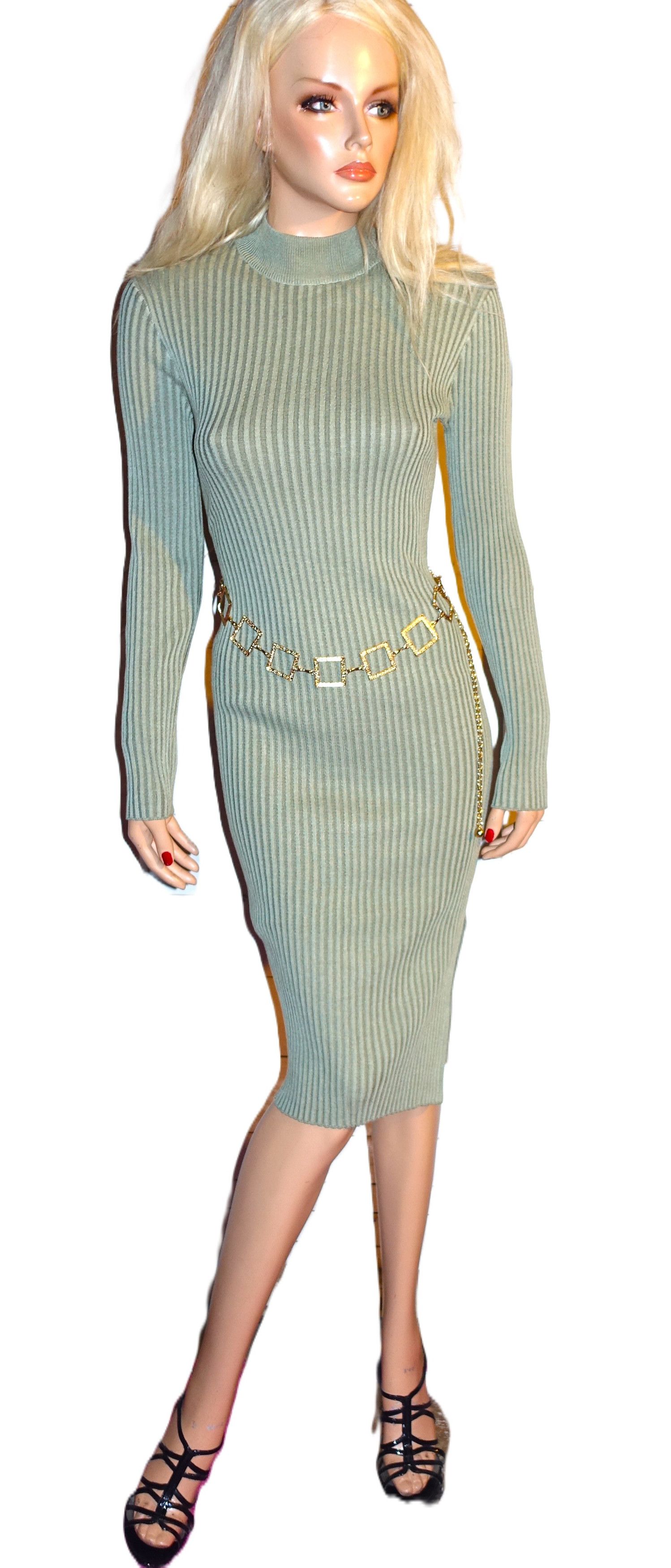 Other Say What Pistachio Green Sweater Dress M NWT Size M / US 6-8 / IT 42-44 - 3 Thumbnail