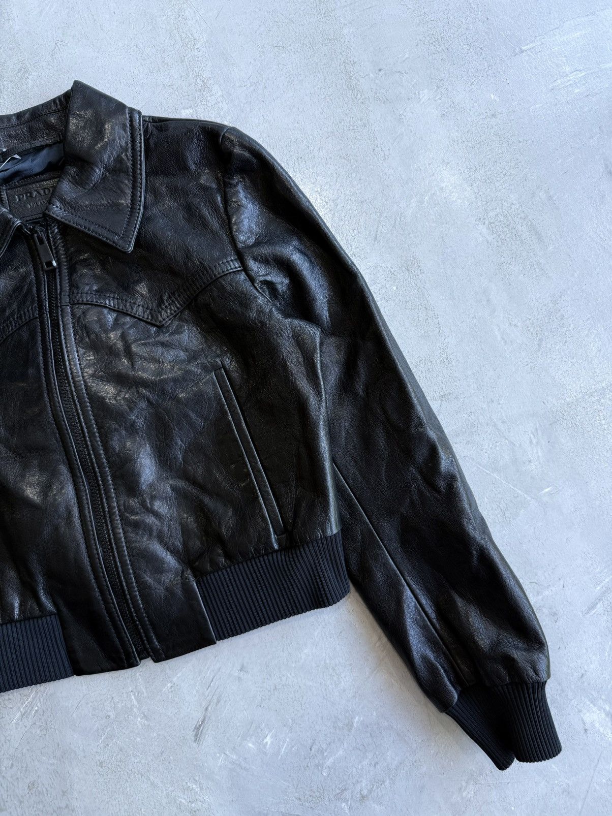 Prada F/W17 Prada - Nappa Leather Biker Jacket Size M / US 6-8 / IT 42-44 - 3 Thumbnail
