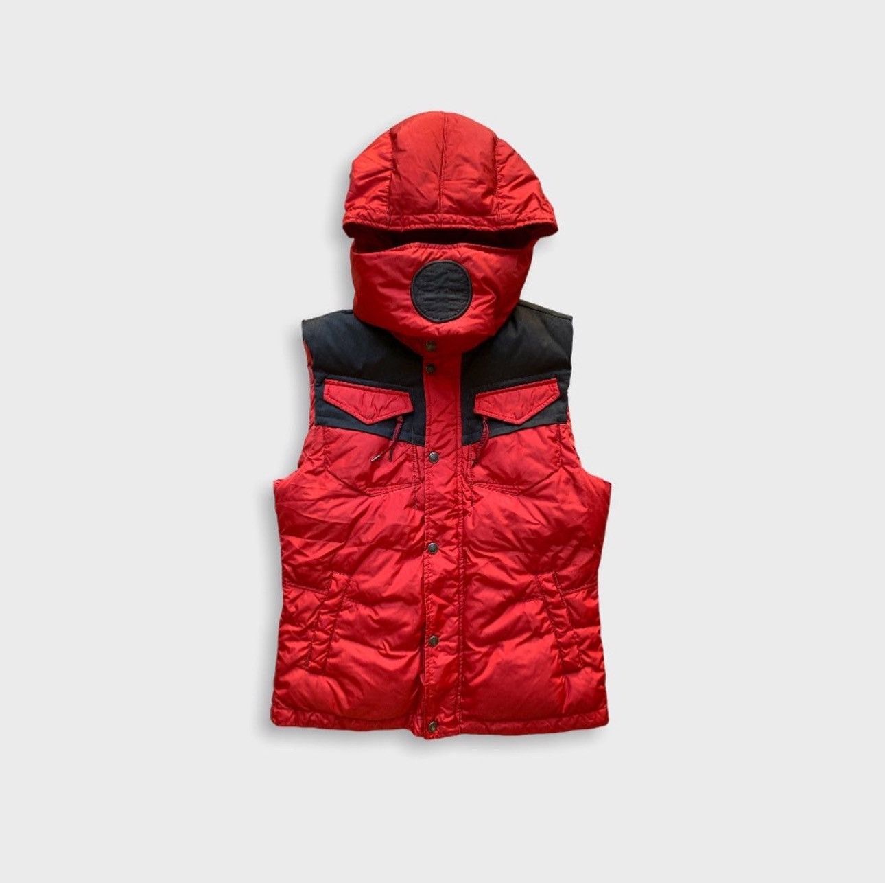 Marithe + Francois Girbaud MARITHE + FRANCOIS GIRBAUD HOODED FACE MASK DOWN VEST Size US M / EU 48-50 / 2 - 1 Thumbnail