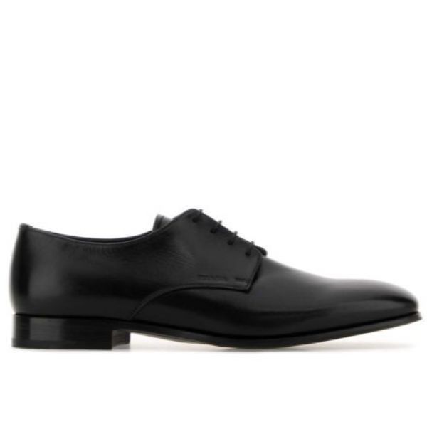 Leather Lace-Up Shoes in Black, Men's (Size 9)