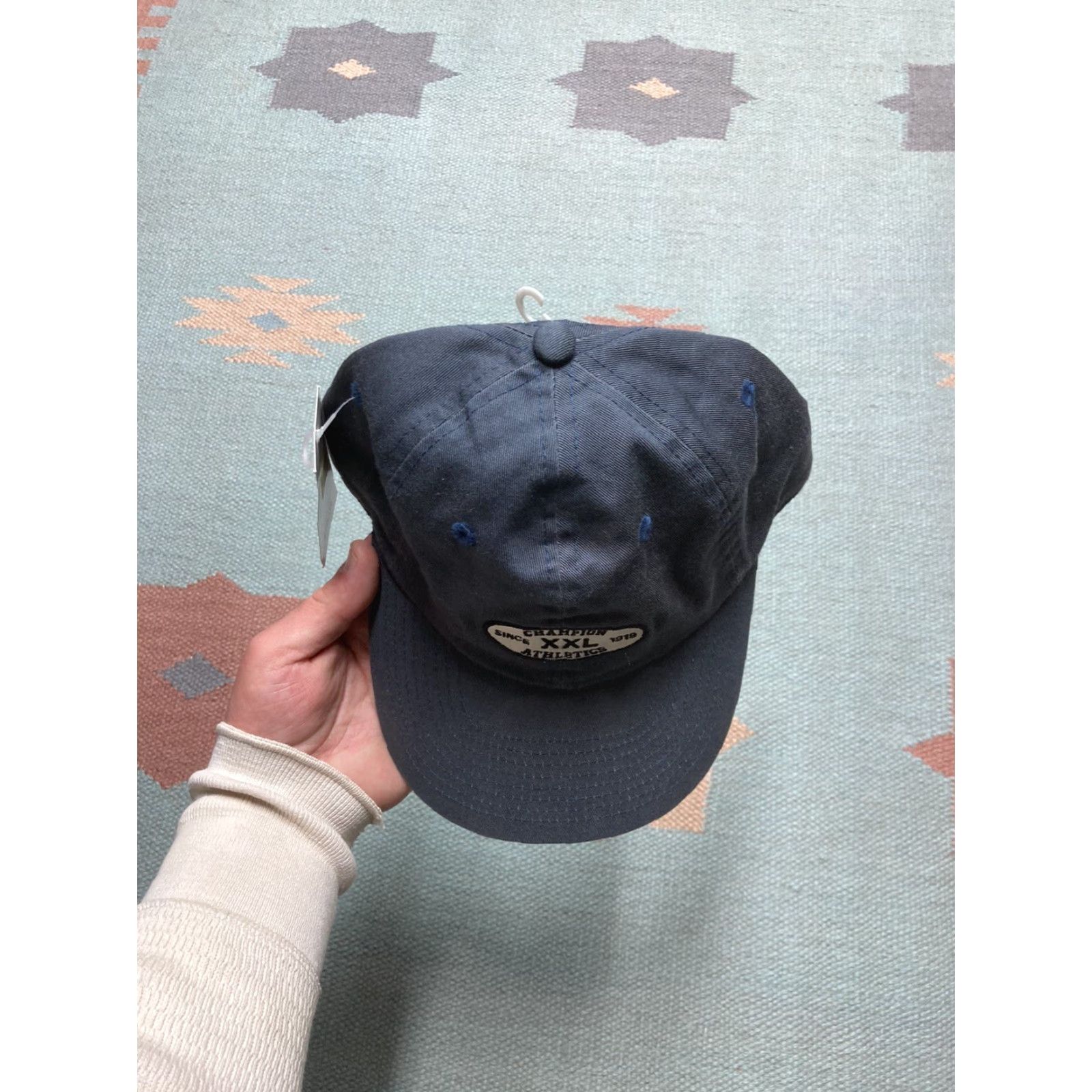 Champion VINTAGE Champion Athletics DEADSTOCK NWT navy blue strapback hat Dad cap Baseball Cap Men Adjustable Blue Champions Size ONE SIZE - 3 Thumbnail