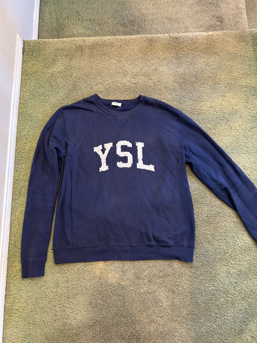 Saint Laurent Paris Saint Laurent Paris ‘YSL’ College Sweatshirt Size US XXL / EU 58 / 5 - 1 Thumbnail