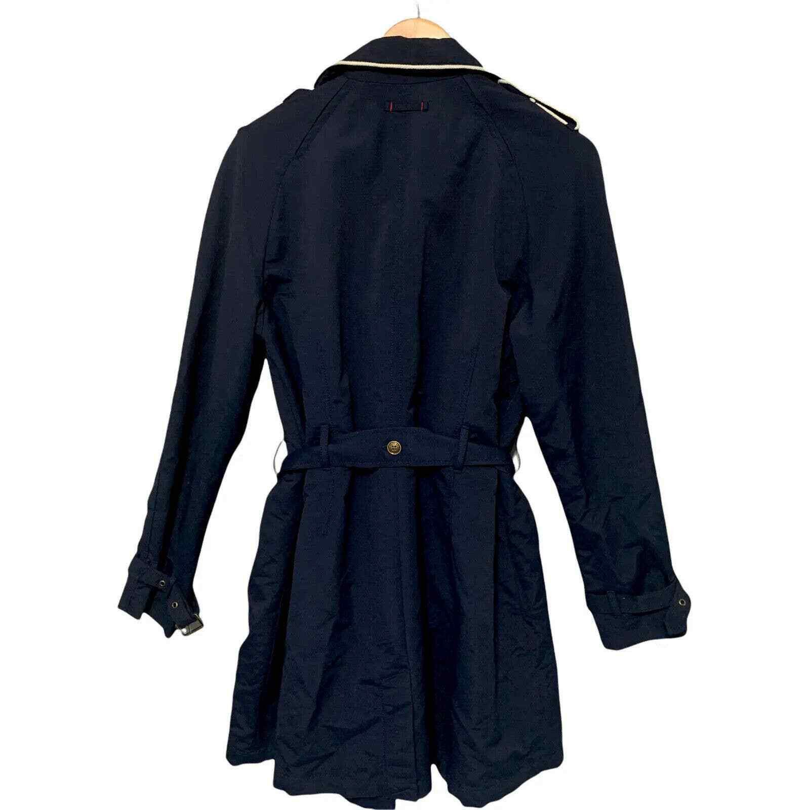 Lands' End Lands End Navy Blue Heritage Belt Trench Coat Med 10-12 Size M / US 6-8 / IT 42-44 - 4 Thumbnail