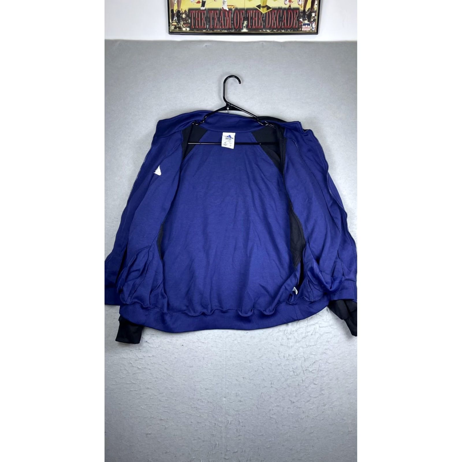 Adidas Adidas Track Jacket Mens Large Blue Black Full Zip Lightweight Athletic Size US L / EU 52-54 / 3 - 6 Thumbnail