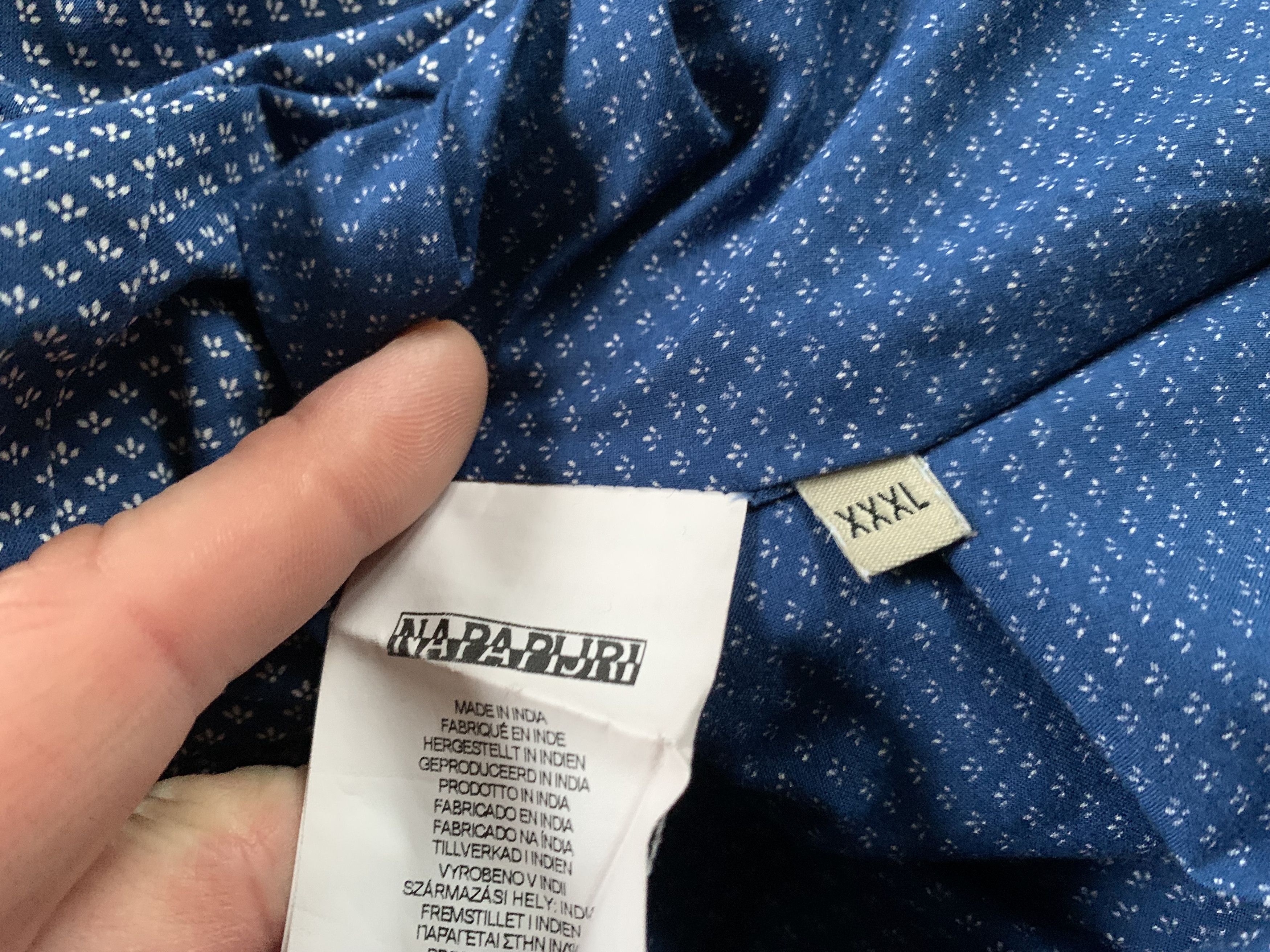 Napapijri Napapijri Blue Long Sleeve Shirt Size US XXL / EU 58 / 5 - 8 Thumbnail