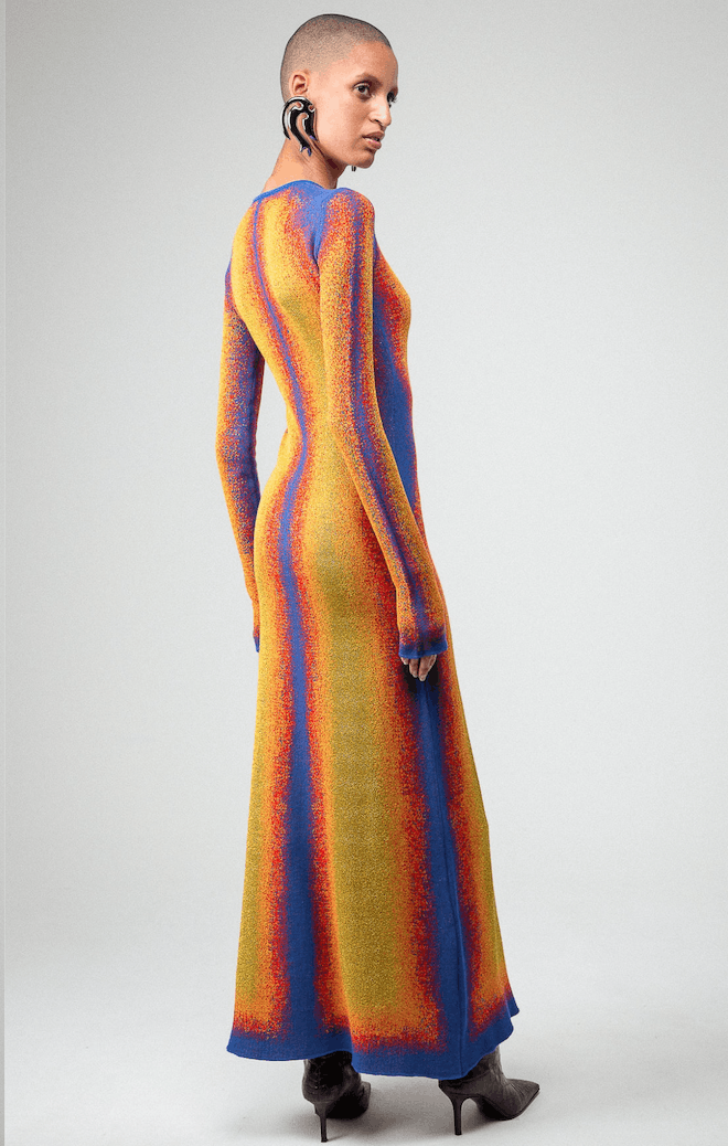 Y/Project $1035 Y/Project Gradient Knit Maxi Dress | Grailed