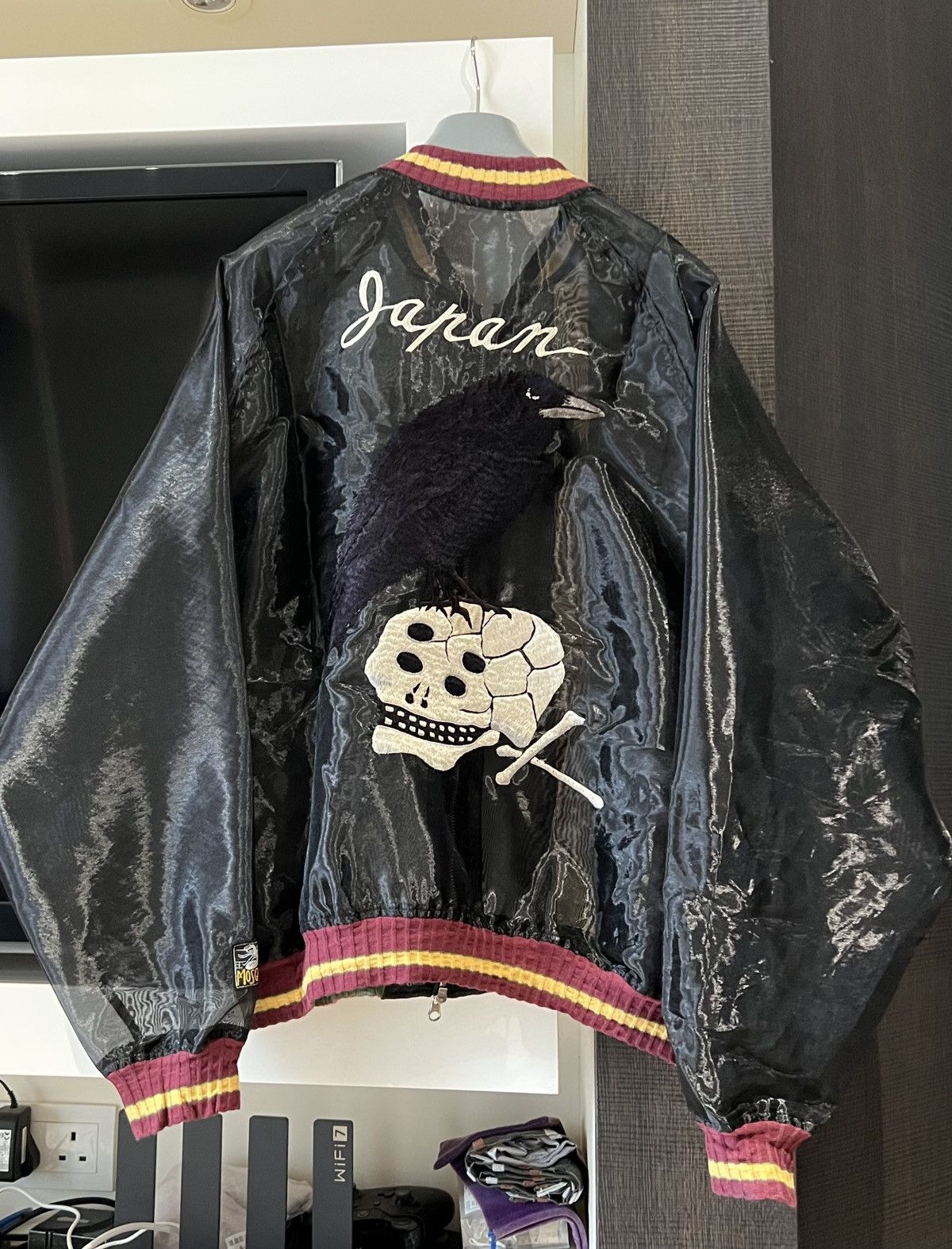 Kapital Sheer Pearl Mosquito Guard Souvenir JKT (RAVEN & SKULL) Size US XL / EU 56 / 4 - 1 Thumbnail