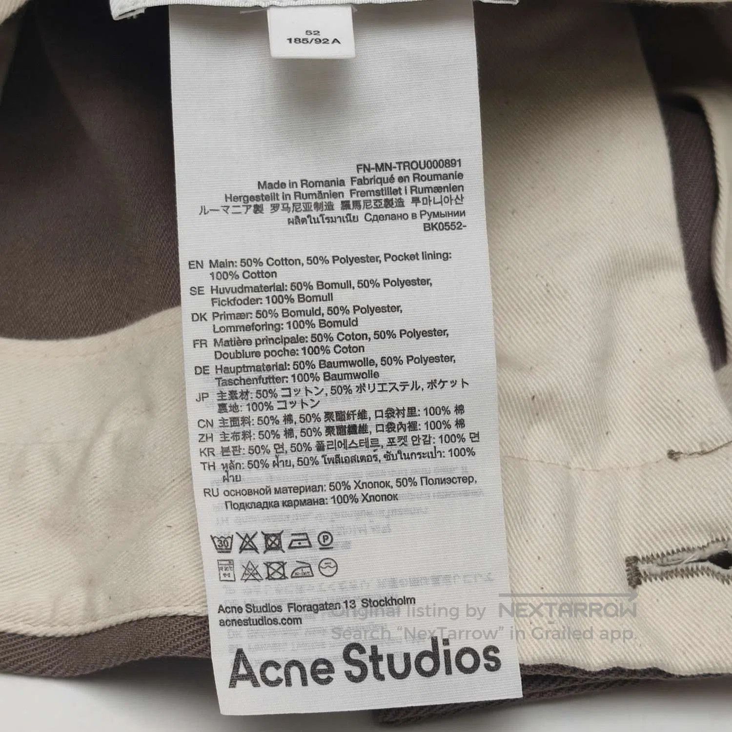 Acne Studios Acne Studios Cotton Contrast Stripe Collar Shirt S/46. Size US 36 / EU 52 - 8 Thumbnail