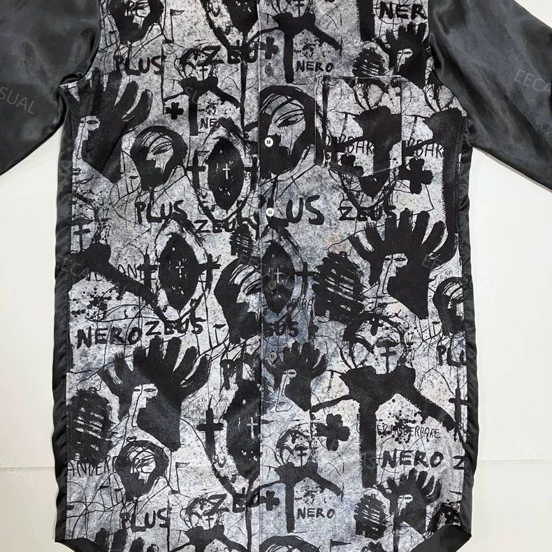 Comme des Garcons Comme Des Garcons Printed long silk shirt Size S / US 4 / IT 40 - 4 Thumbnail
