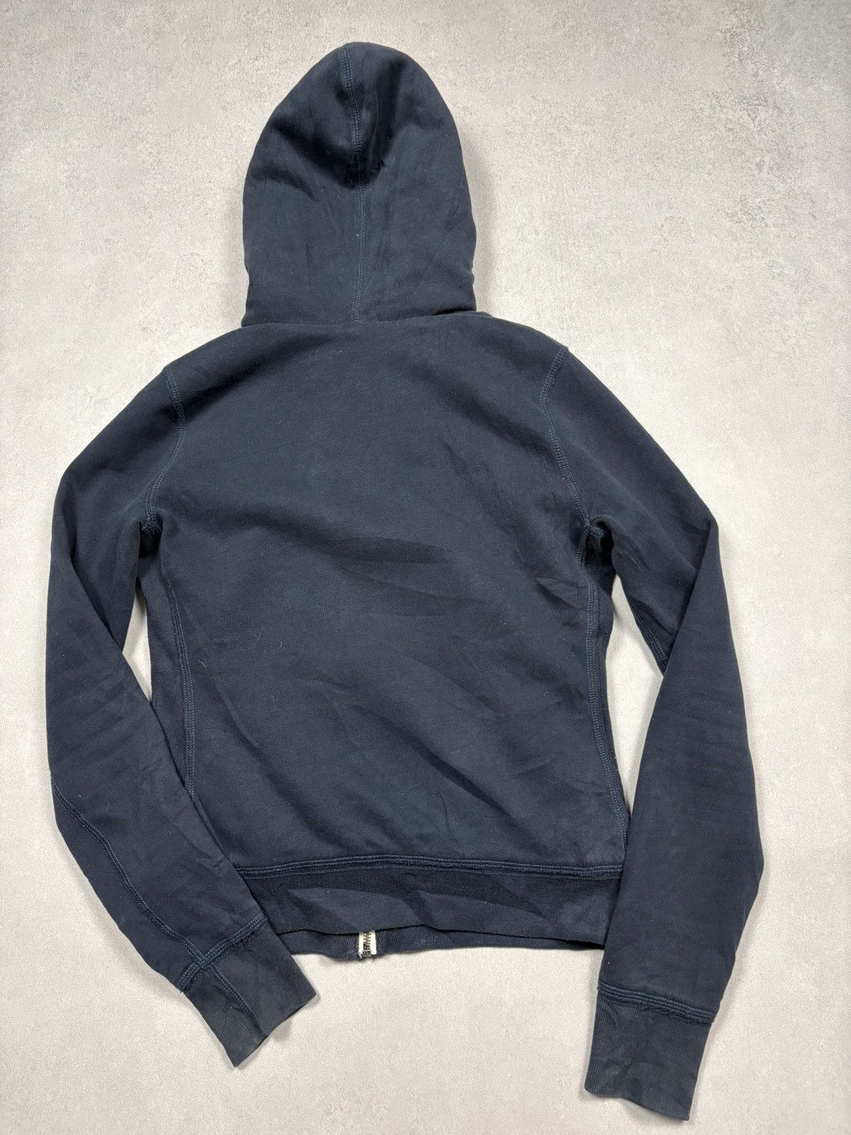 Abercrombie & Fitch Abercrombie & Fitch Fuzzy Sherpa Zip Hoodie Navy Y2K Vintage Size M / US 6-8 / IT 42-44 - 14 Thumbnail