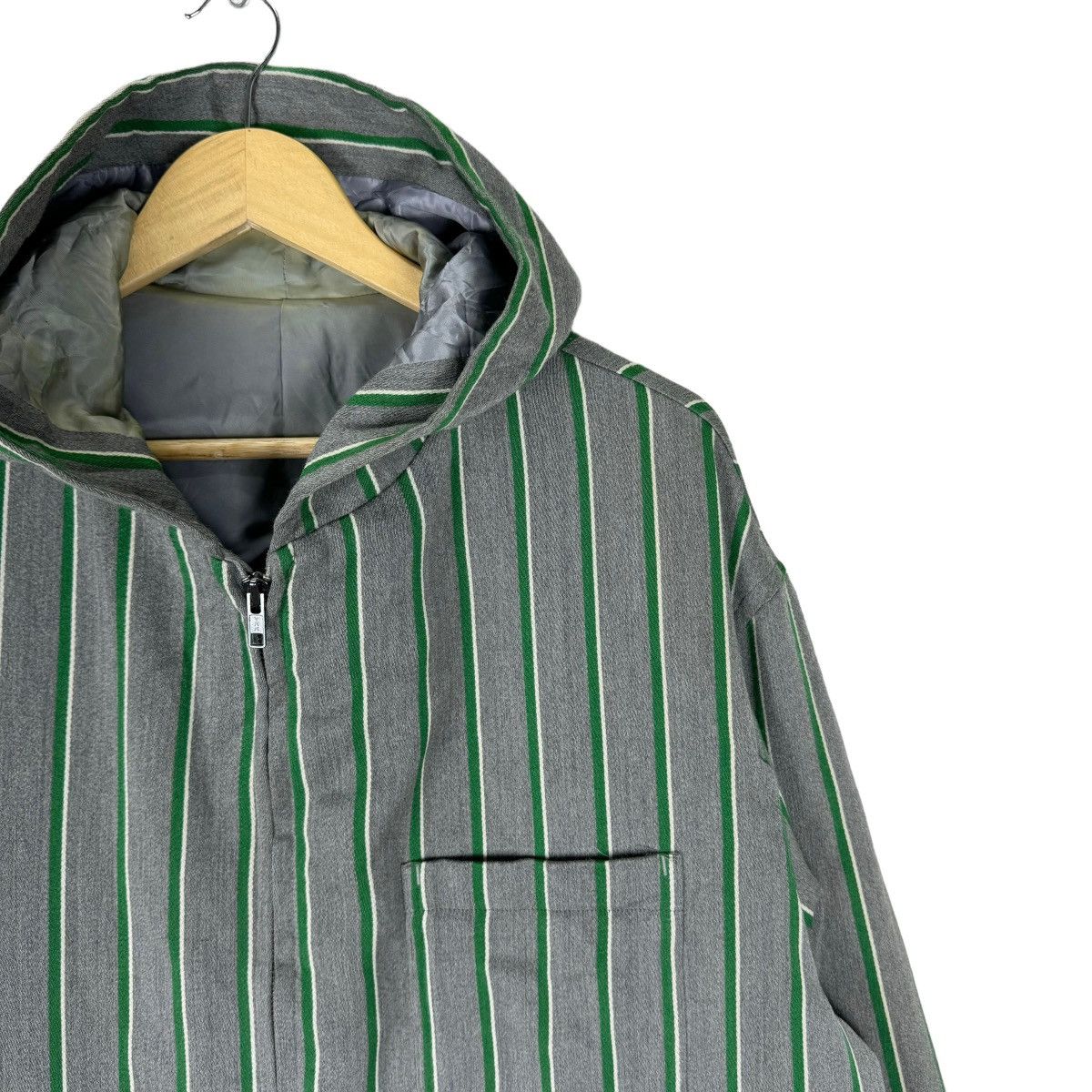 Yohji Yamamoto ☀️YS FOR MEN HOODIE STRIPED ZIPPER JACKET Size US L / EU 52-54 / 3 - 4 Thumbnail