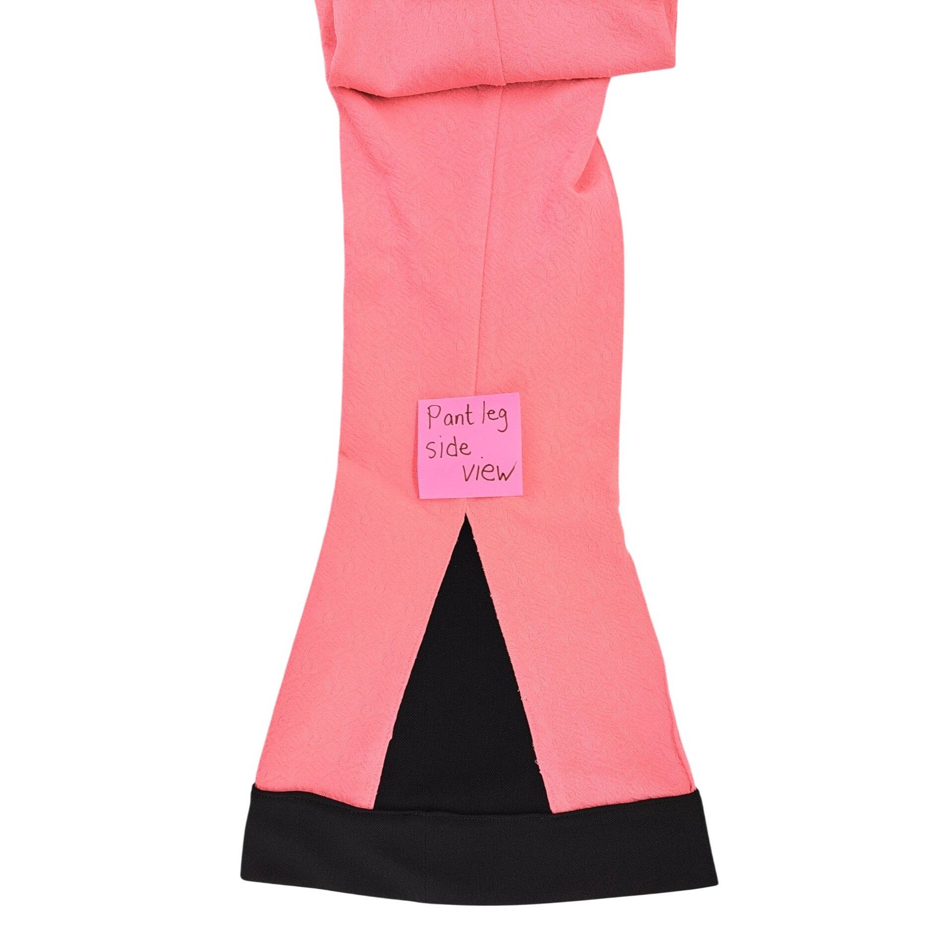 Handmade Vintage Handmade Pant Suit Pink Black Top Polyester 2 Piece Size L / US 10 / IT 46 - 6 Thumbnail
