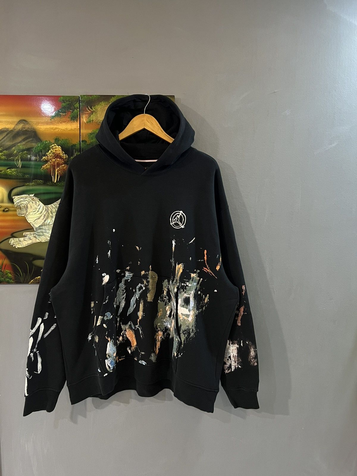 image of Jordan Brand Artist Series Hoodie in Black, Men's (Size 2XL)