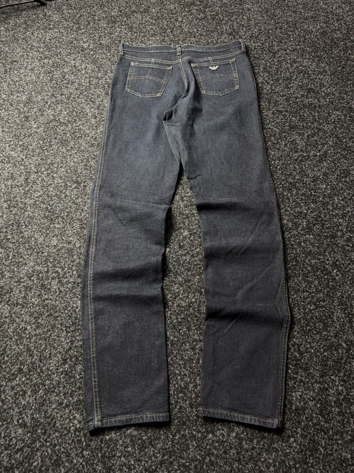 Giorgio Armani 00s Luxury Retro Armani Jeans J05 Dark Indigo Denim Jeans Size US 30 / EU 46 - 11 Thumbnail