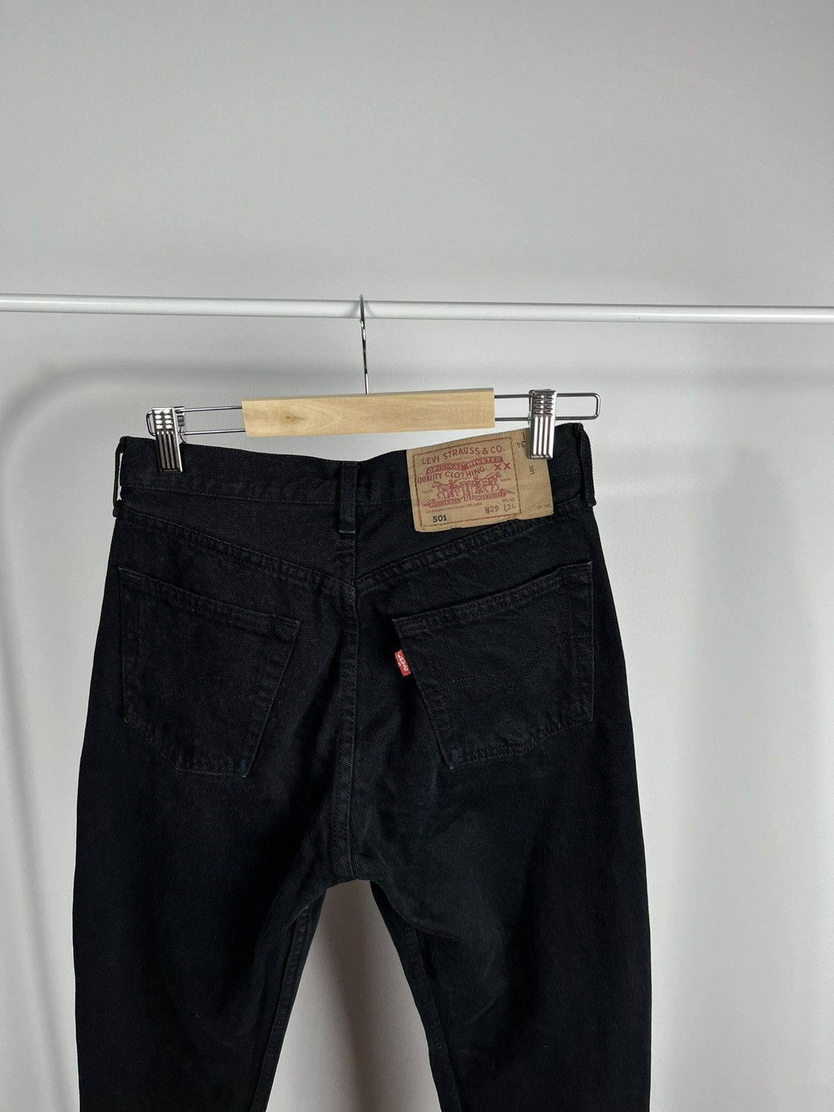 Levi's × Vintage Vintage 90's Levis 501 Classic Black Jeans Pants 29@x34 Size US 29 - 3 Thumbnail