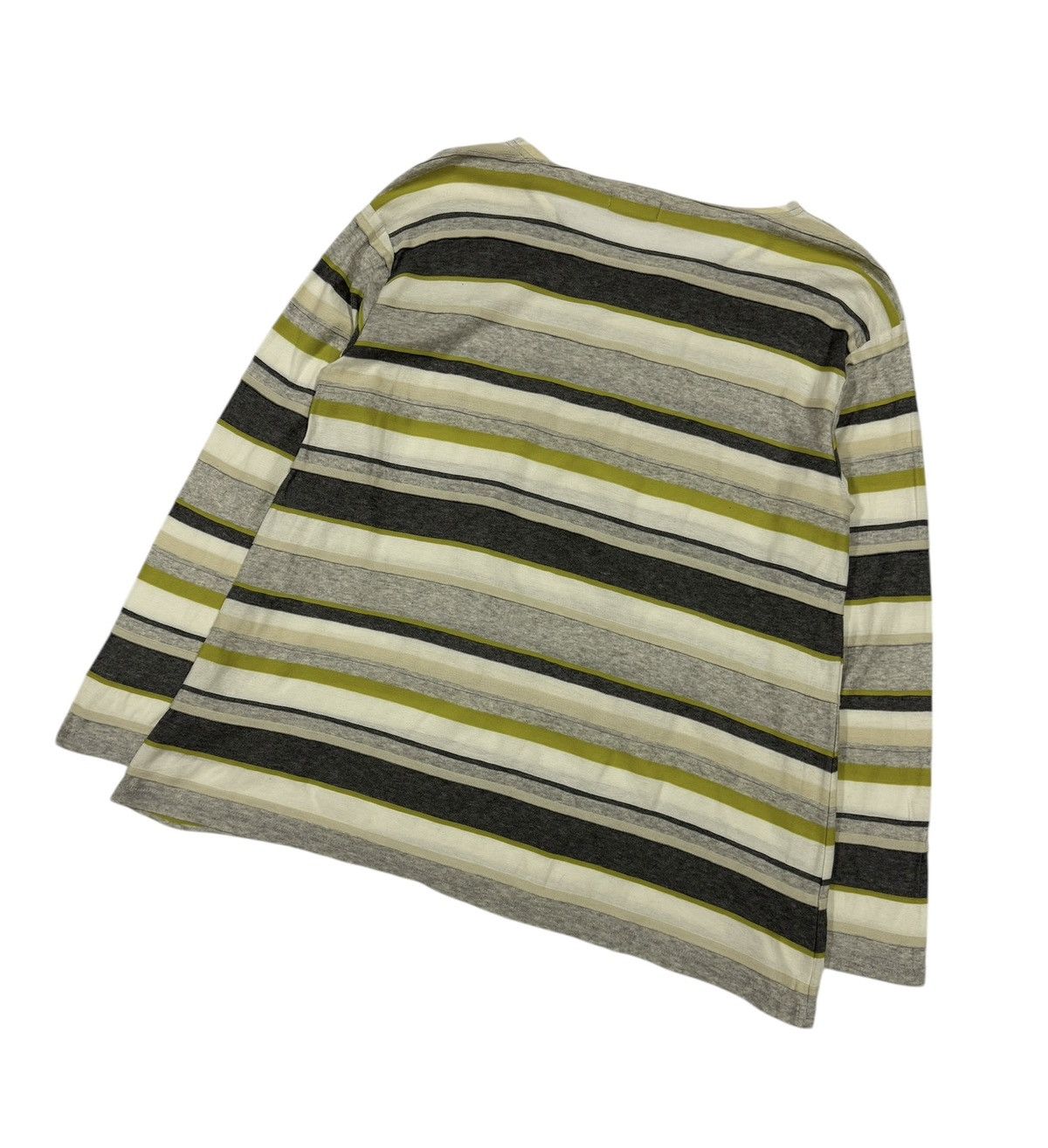 Issey Miyake Plantation Layered Striped Attach Diffrent Fabric Longsleeve Size US M / EU 48-50 / 2 - 10 Thumbnail