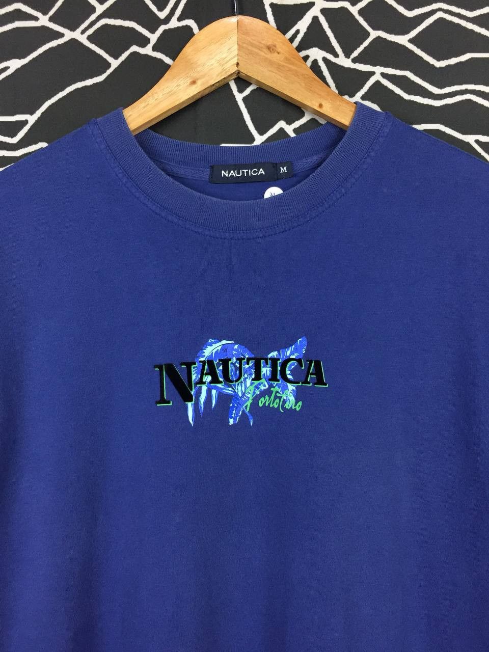 Nautica × Vintage Vtg Nautica Portofino Boat Water Sailing Graphic Tee Size US M / EU 48-50 / 2 - 6 Thumbnail