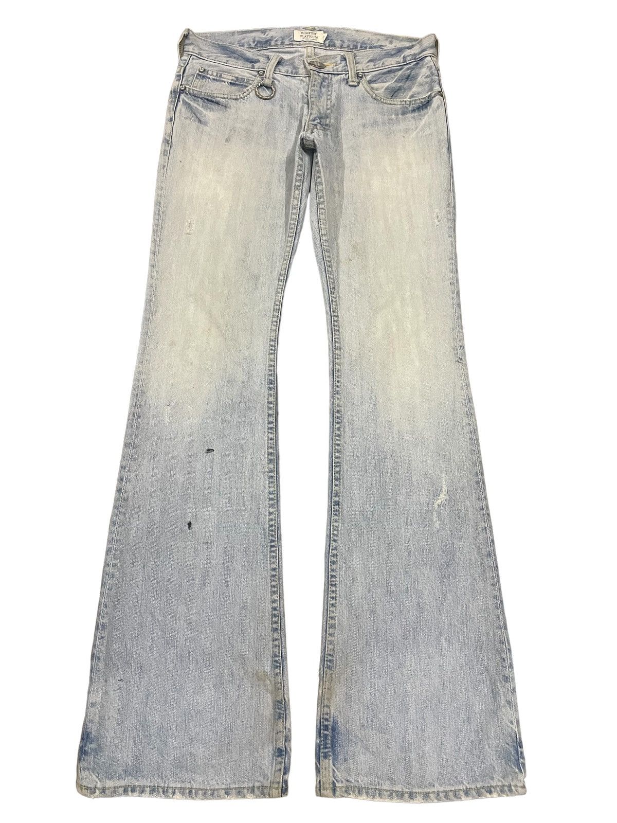Japanese Brand Vintage Japanese Denim Womenswear Low Waisted Flare Jeans Size 30" / US 8 / IT 44 - 3 Thumbnail